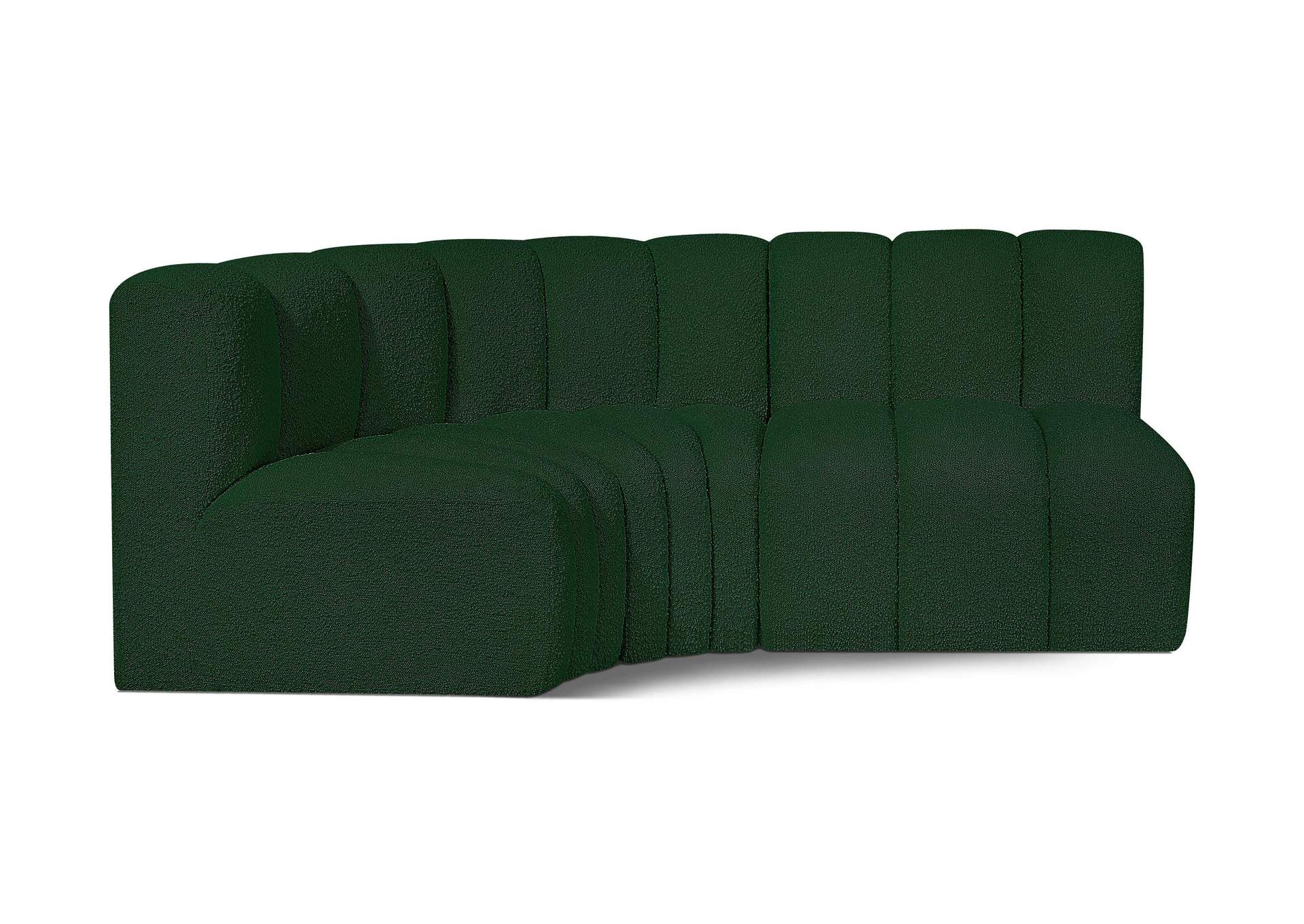 Arc Green Boucle Fabric Modular Sofa,Meridian Furniture