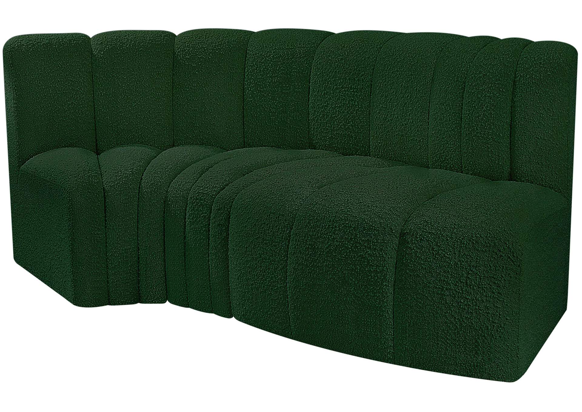 Arc Green Boucle Fabric Modular Sofa,Meridian Furniture