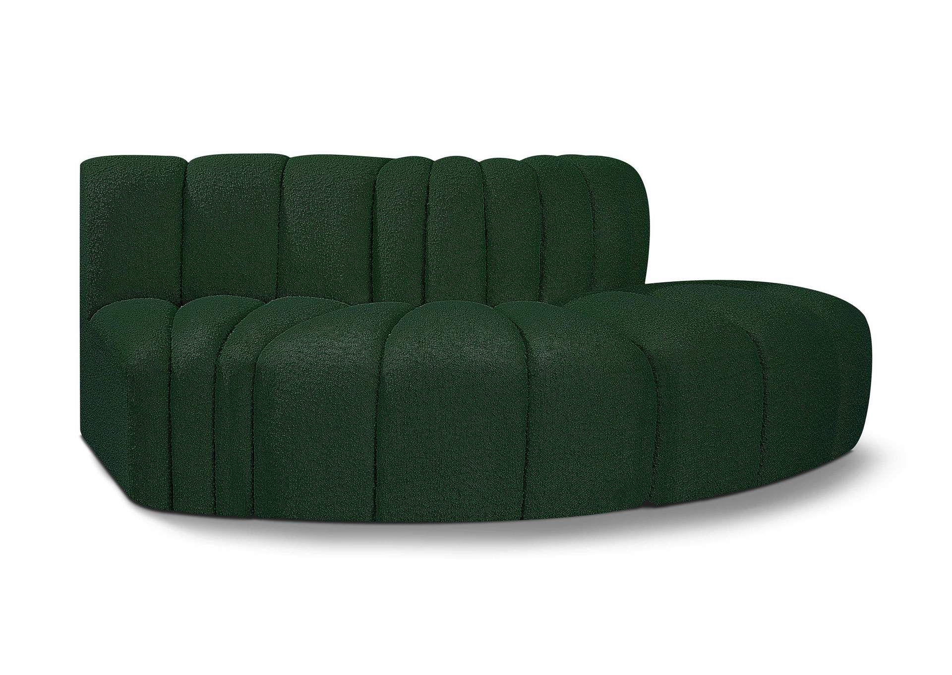 Arc Green Boucle Fabric Modular Sofa,Meridian Furniture