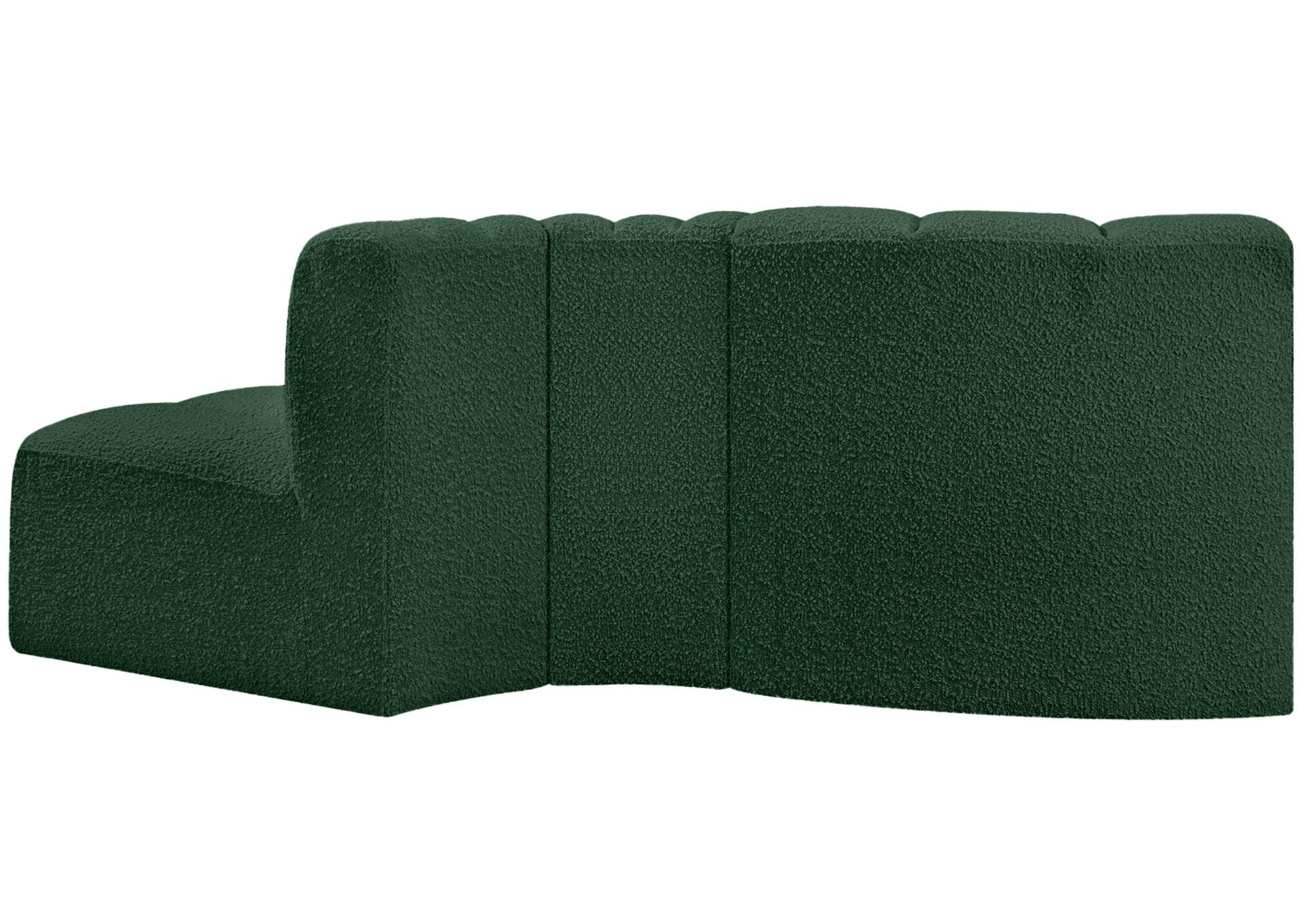 Arc Green Boucle Fabric Modular Sofa,Meridian Furniture