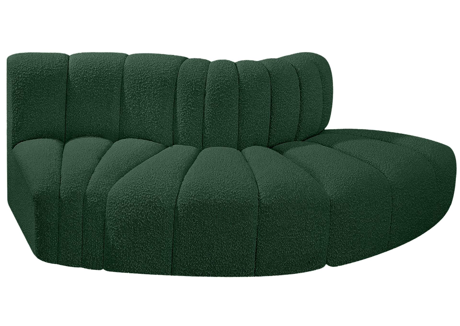 Arc Green Boucle Fabric Modular Sofa,Meridian Furniture