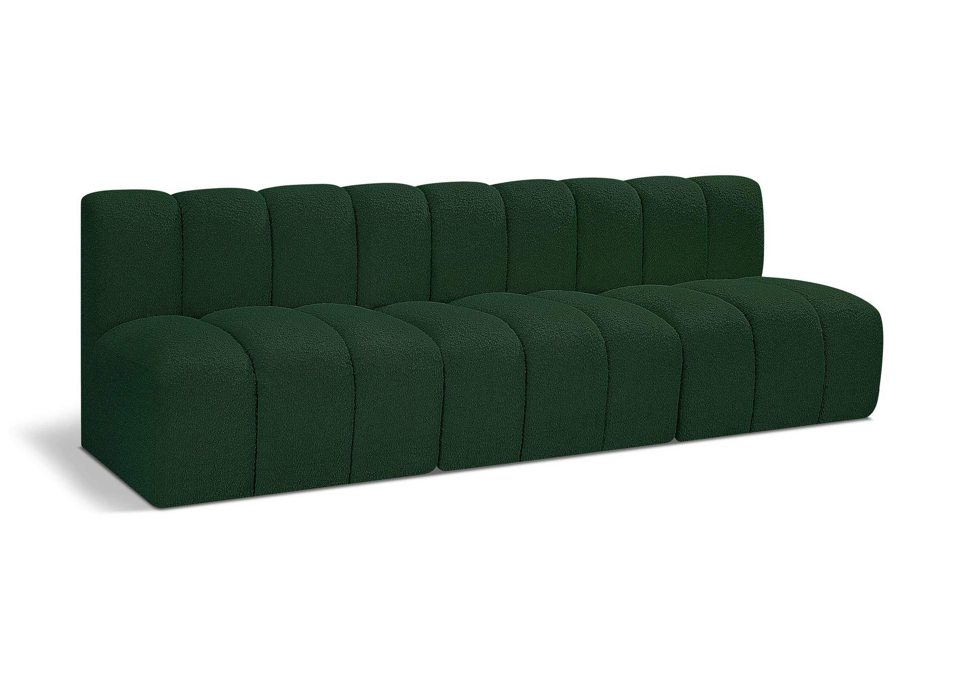 Arc Green Boucle Fabric Modular Sofa,Meridian Furniture