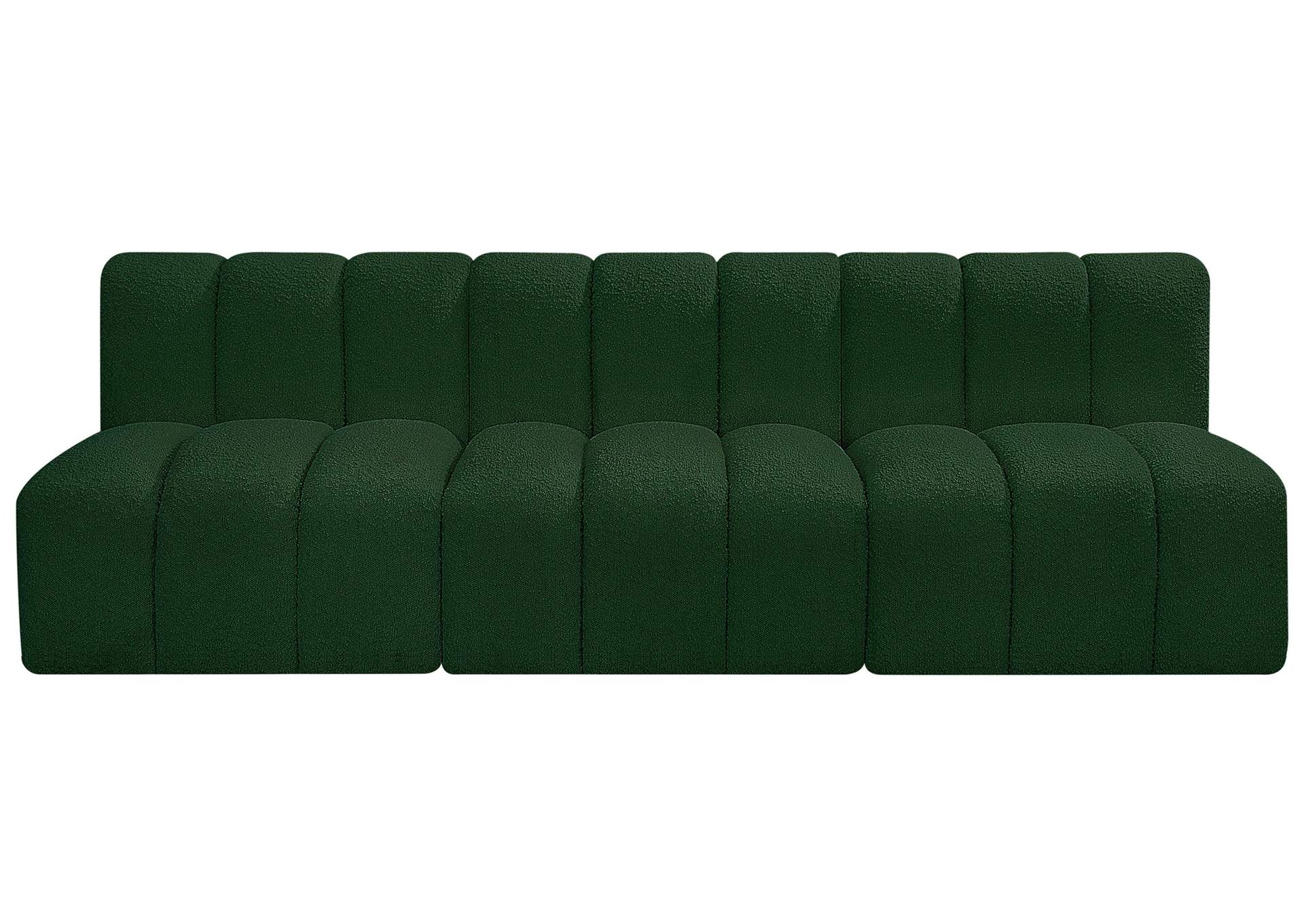 Arc Green Boucle Fabric Modular Sofa,Meridian Furniture