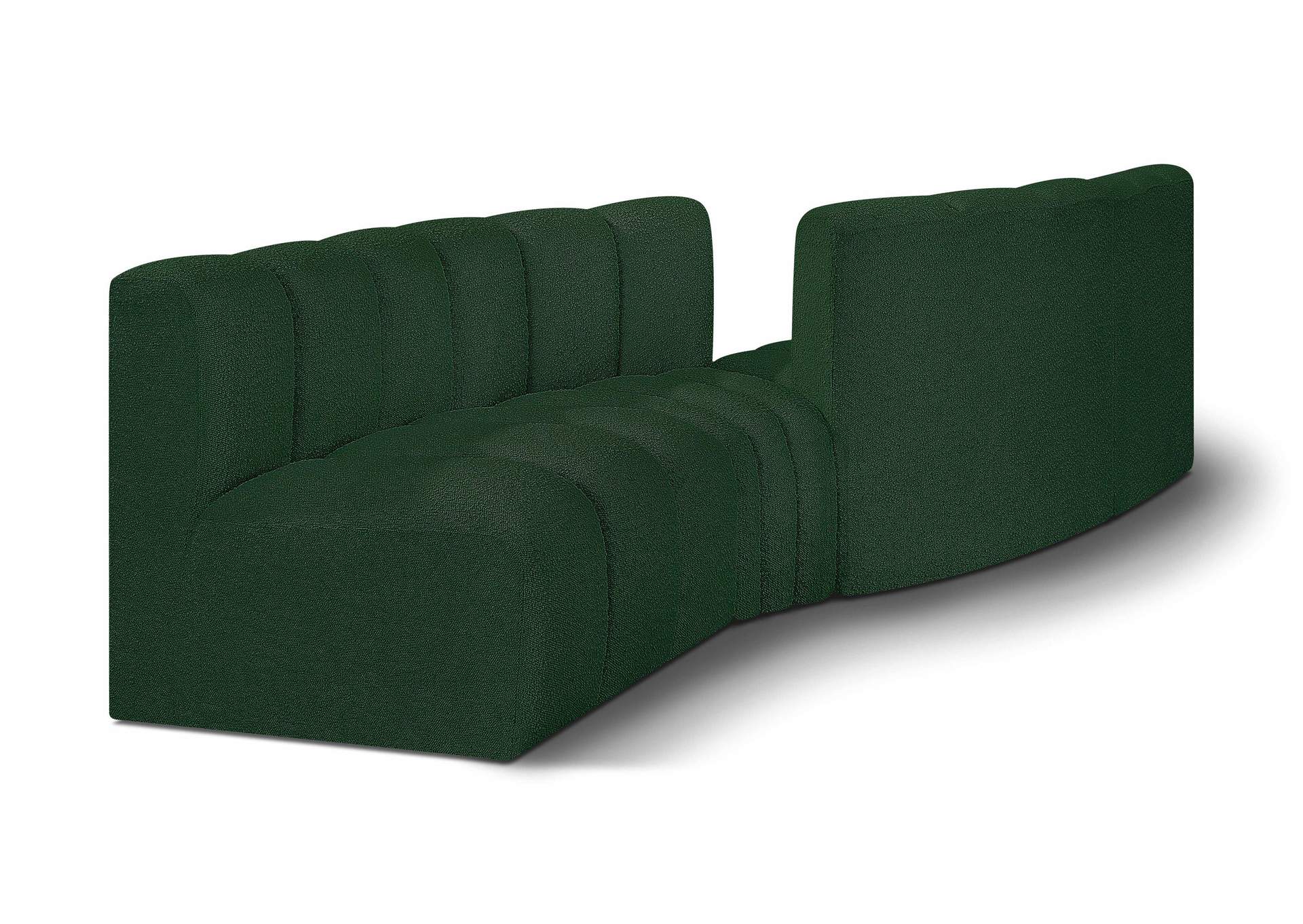 Arc Green Boucle Fabric Modular Sofa,Meridian Furniture