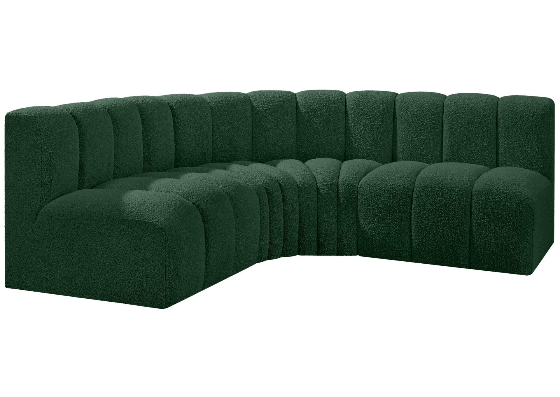 Arc Green Boucle Fabric Modular Sofa,Meridian Furniture