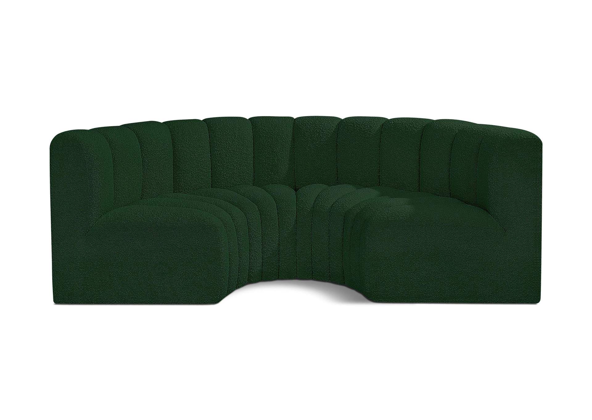 Arc Green Boucle Fabric Modular Sofa,Meridian Furniture