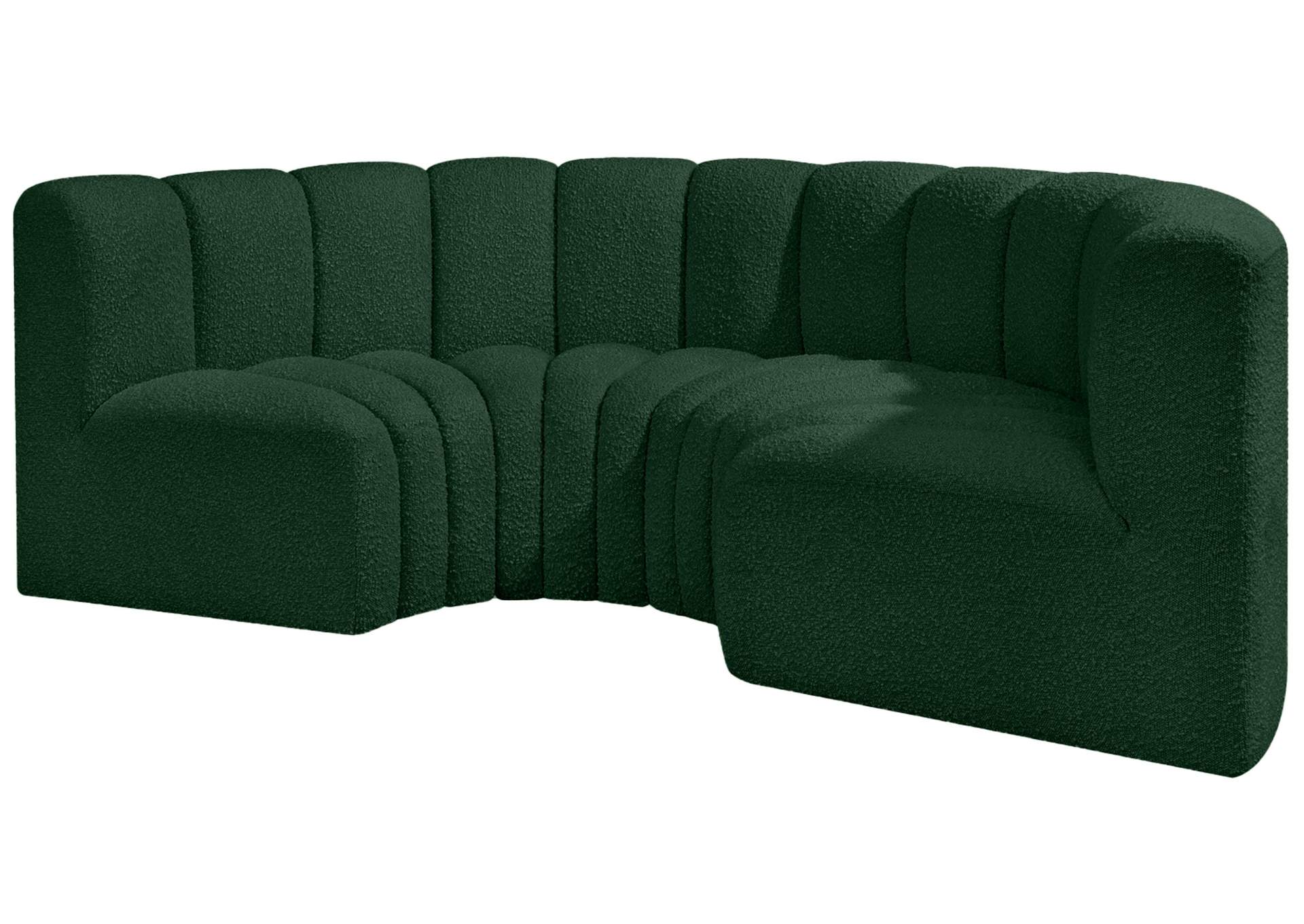 Arc Green Boucle Fabric Modular Sofa,Meridian Furniture