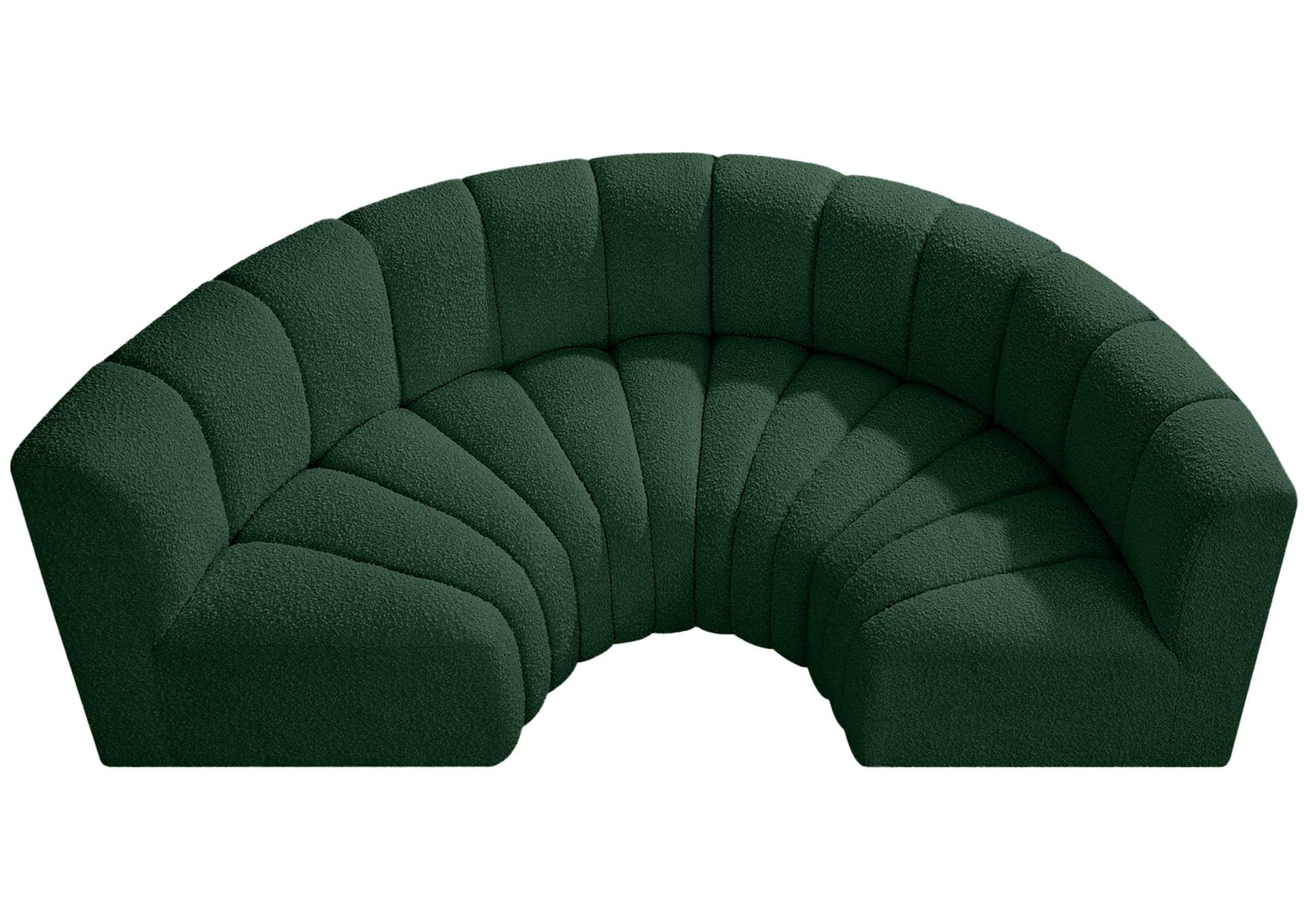 Arc Green Boucle Fabric Modular Sofa,Meridian Furniture