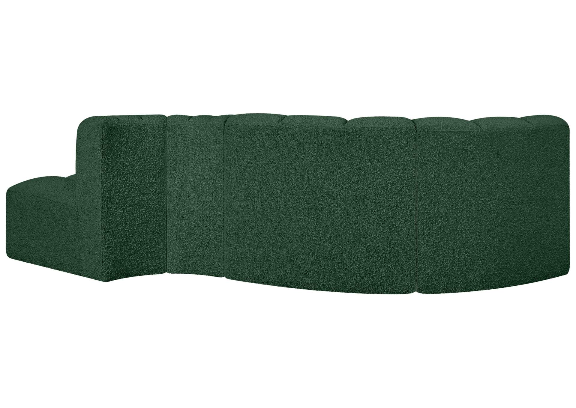 Arc Green Boucle Fabric Modular Sofa,Meridian Furniture