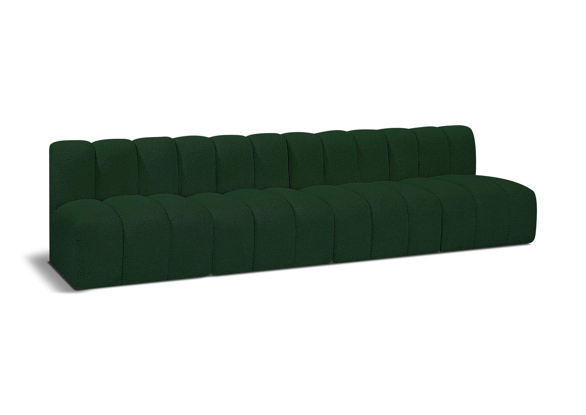 Arc Green Boucle Fabric Modular Sofa,Meridian Furniture