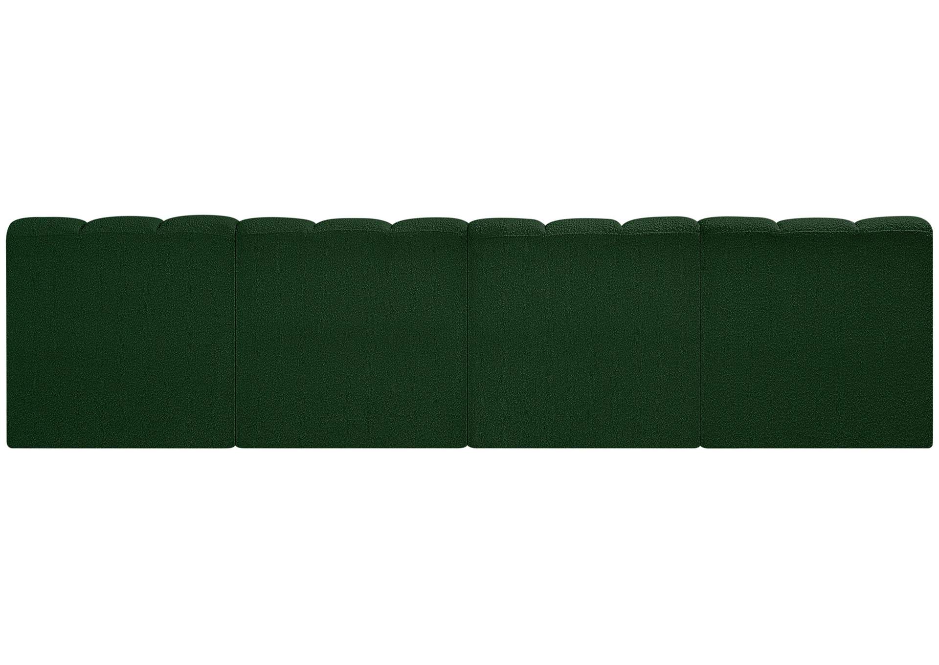 Arc Green Boucle Fabric Modular Sofa,Meridian Furniture