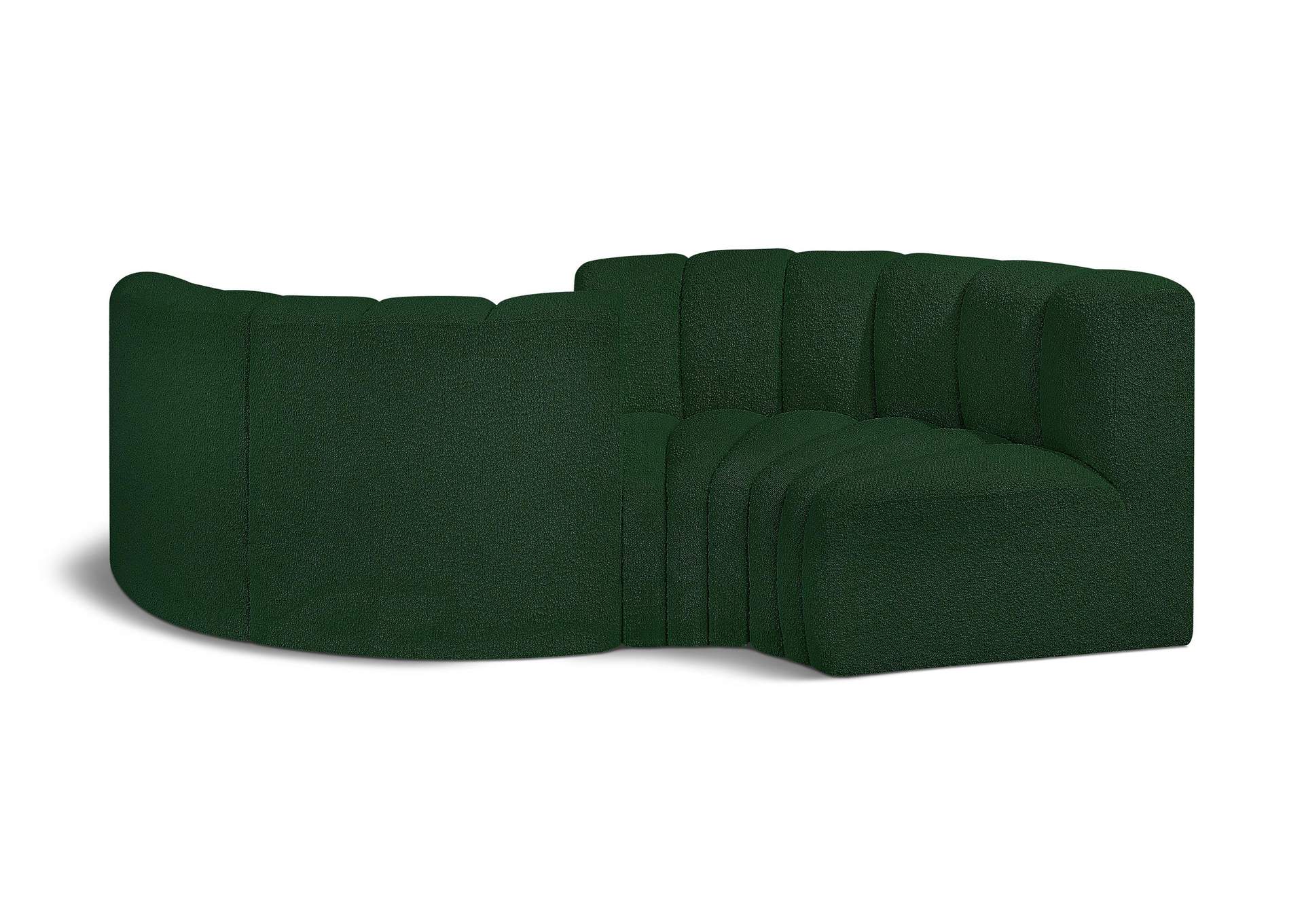 Arc Green Boucle Fabric Modular Sofa,Meridian Furniture