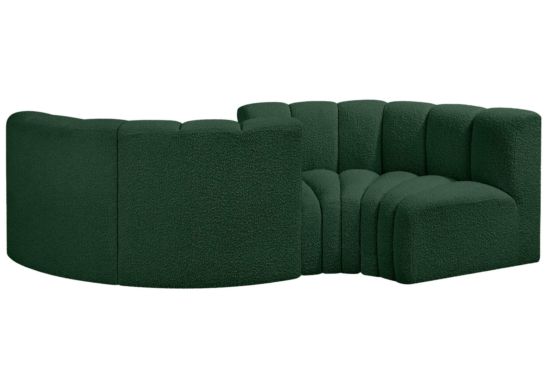 Arc Green Boucle Fabric Modular Sofa,Meridian Furniture