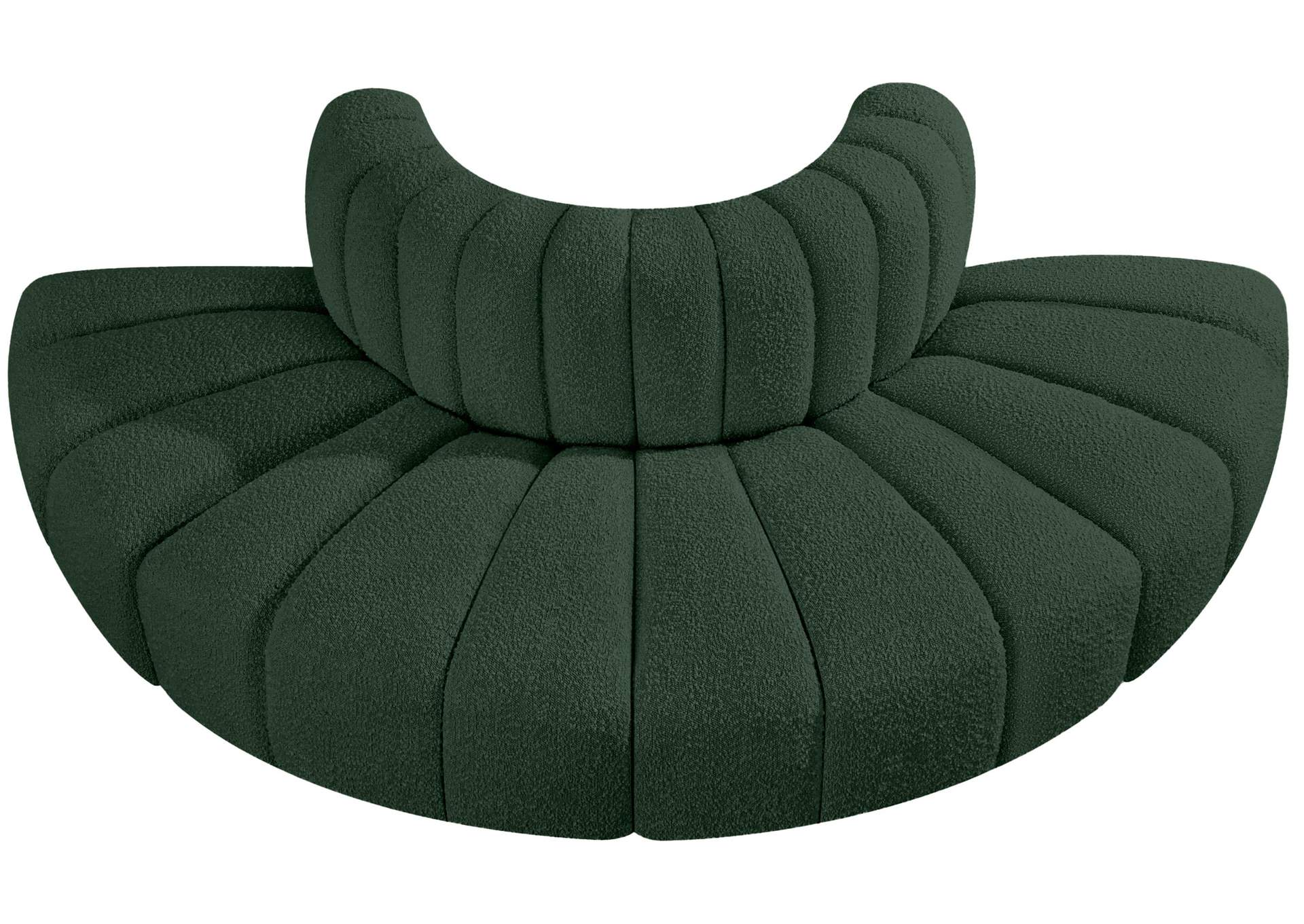 Arc Green Boucle Fabric Modular Sofa,Meridian Furniture