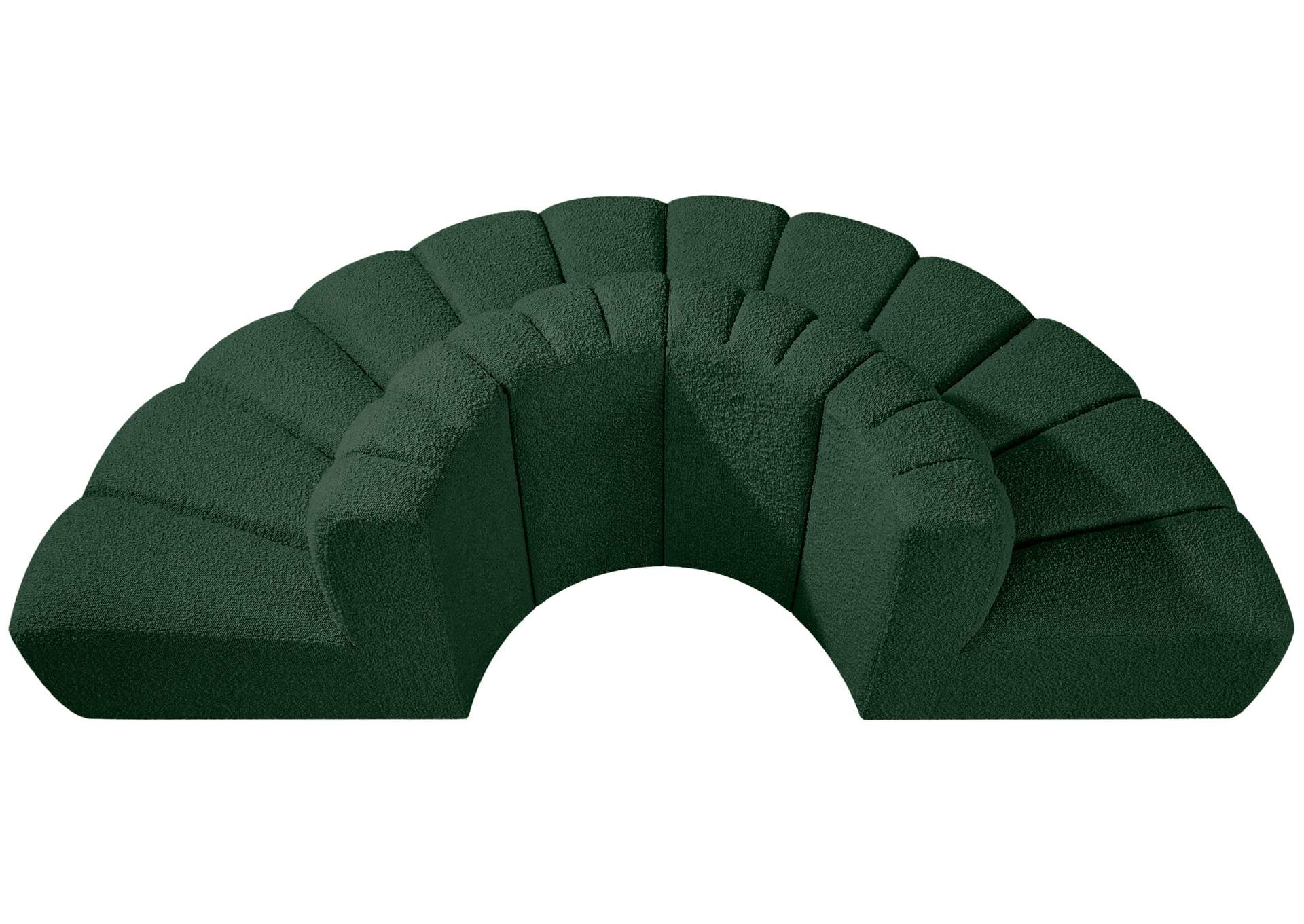 Arc Green Boucle Fabric Modular Sofa,Meridian Furniture