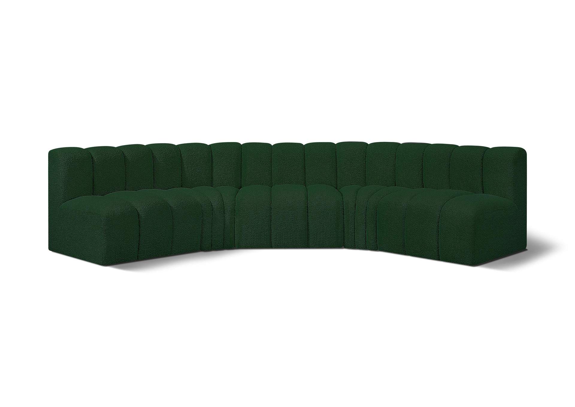 Arc Green Boucle Fabric Modular Sofa,Meridian Furniture