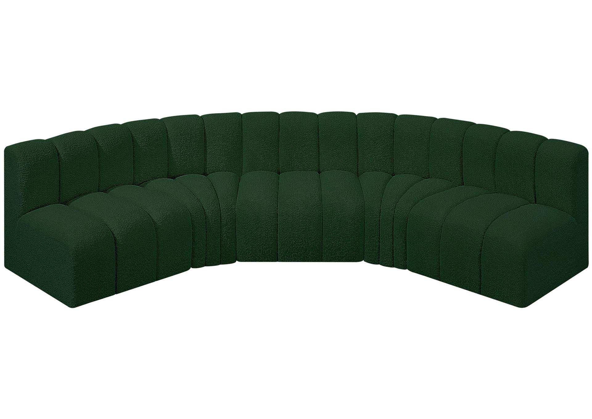 Arc Green Boucle Fabric Modular Sofa,Meridian Furniture