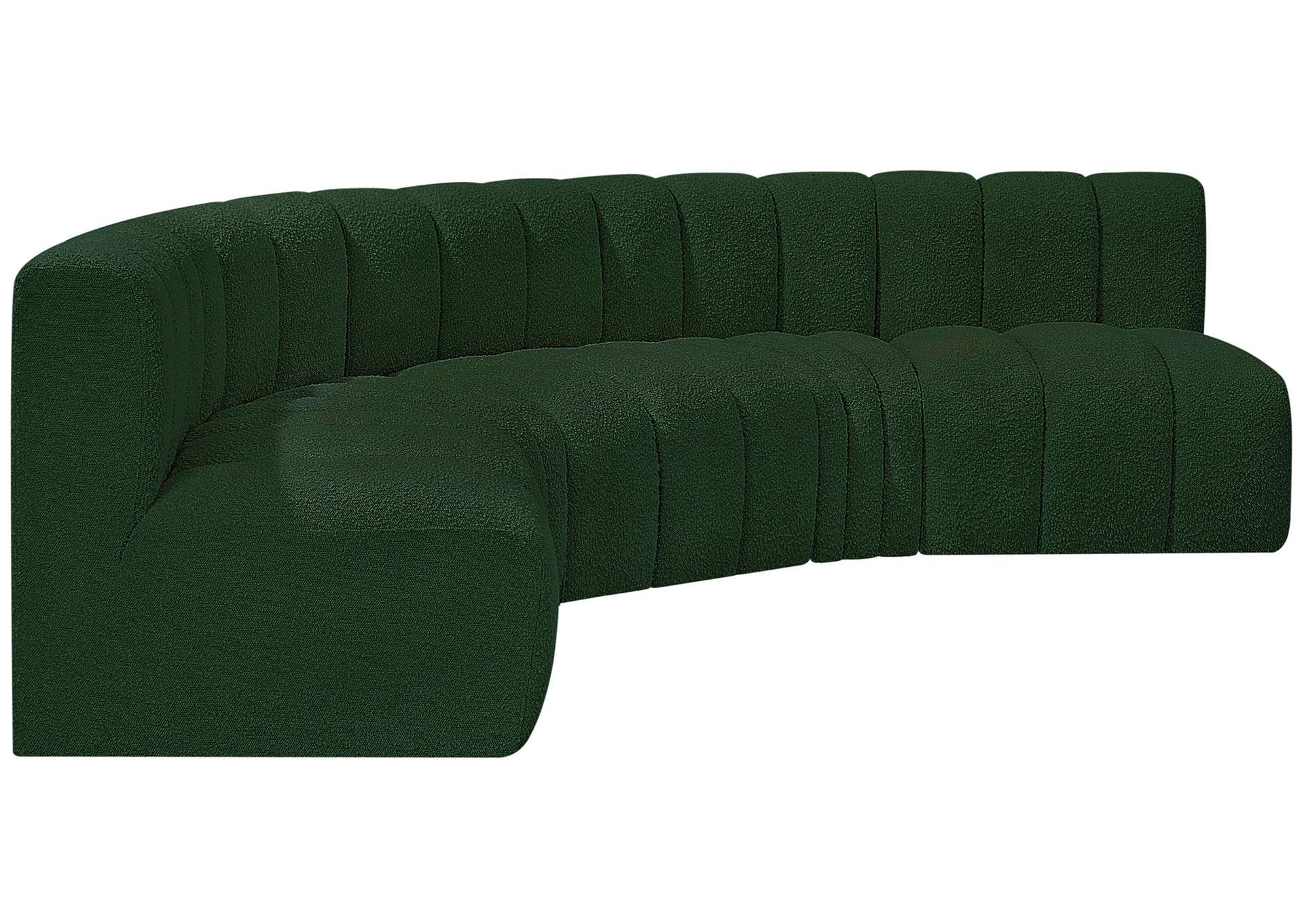 Arc Green Boucle Fabric Modular Sofa,Meridian Furniture