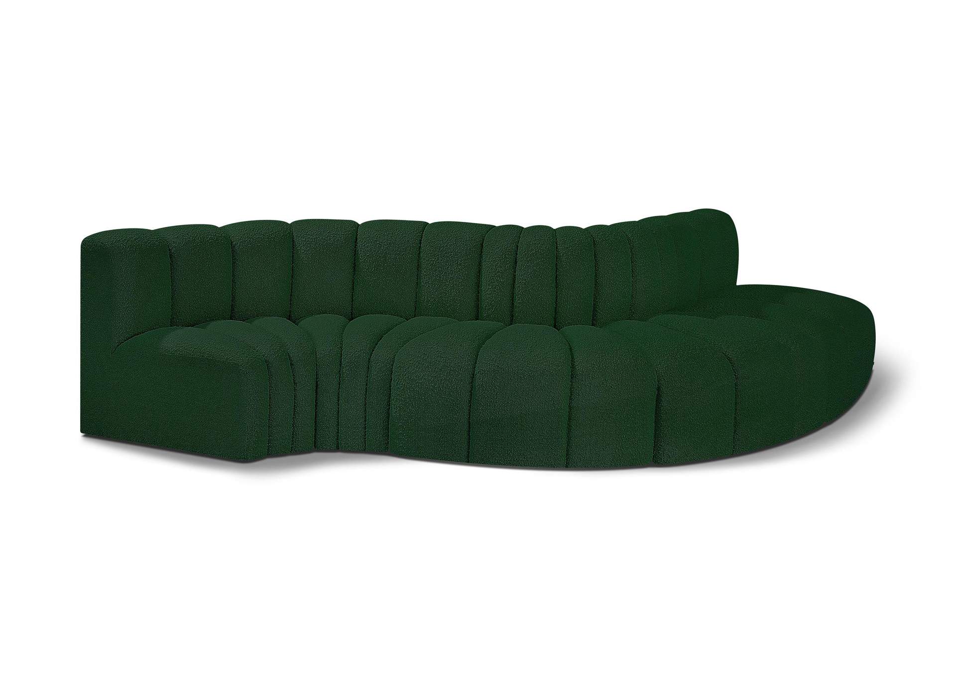 Arc Green Boucle Fabric Modular Sofa,Meridian Furniture