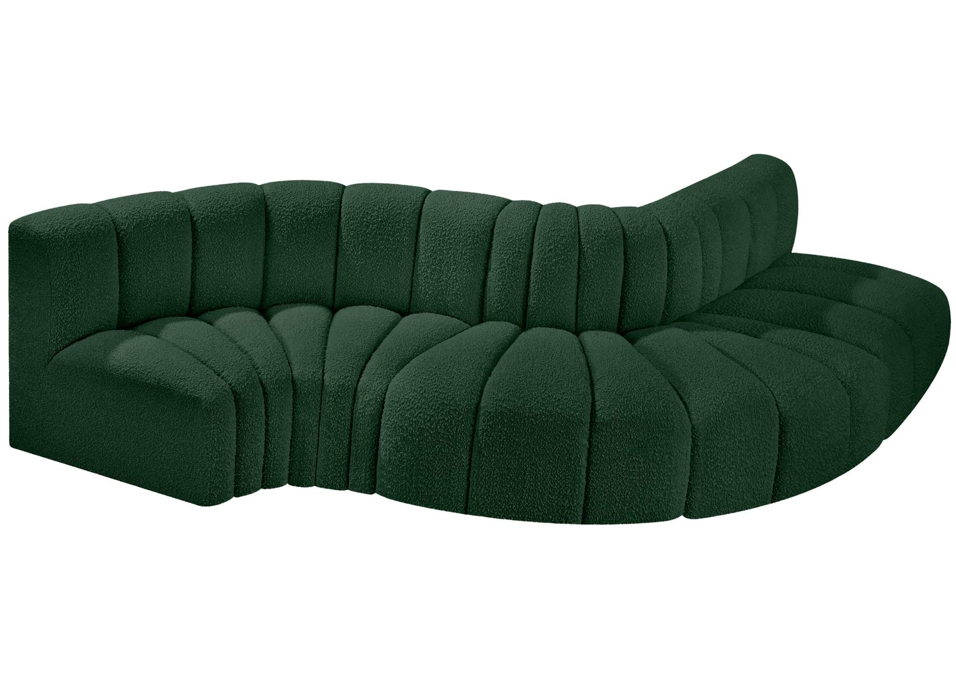 Arc Green Boucle Fabric Modular Sofa,Meridian Furniture