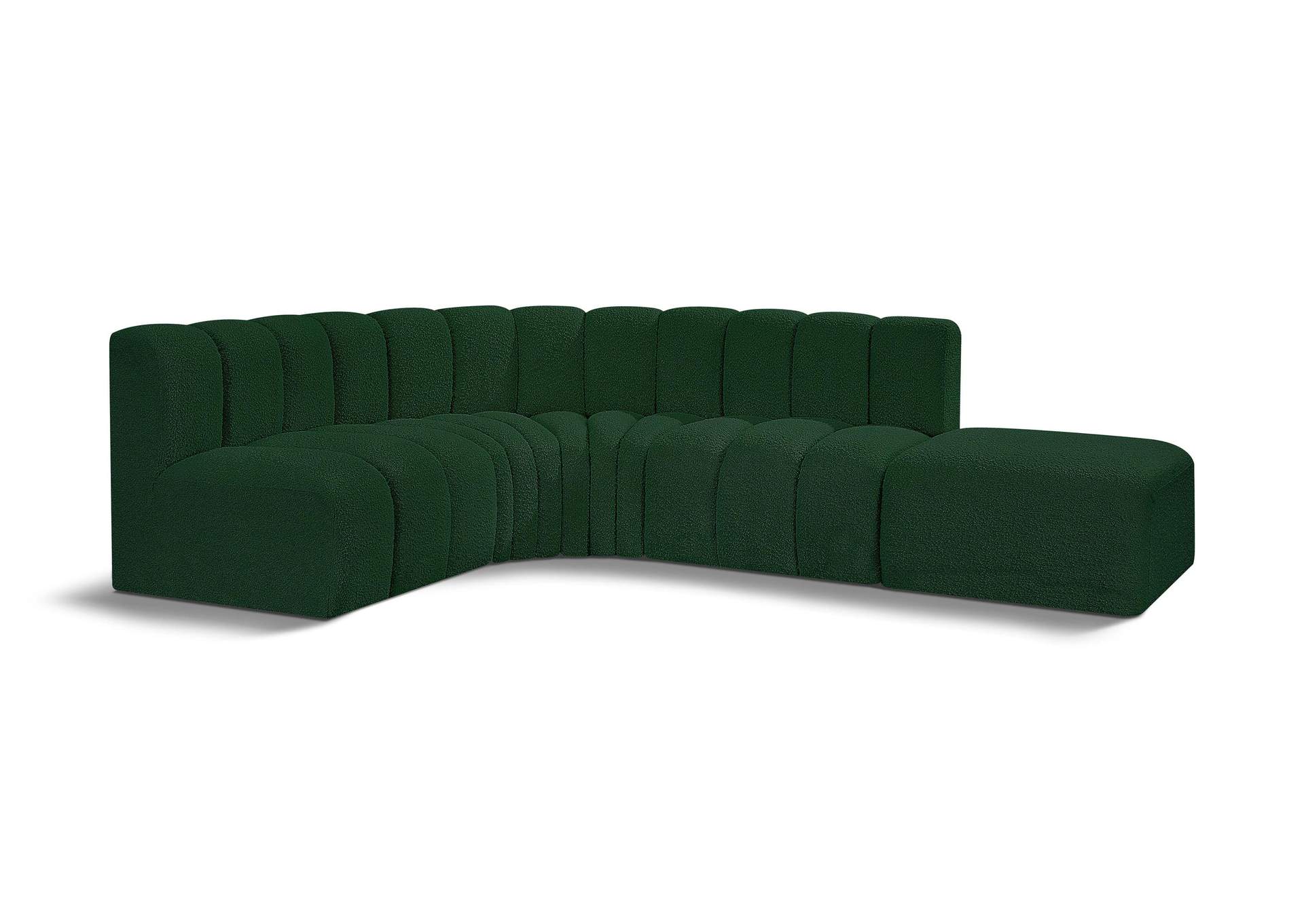 Arc Green Boucle Fabric Modular Sofa,Meridian Furniture