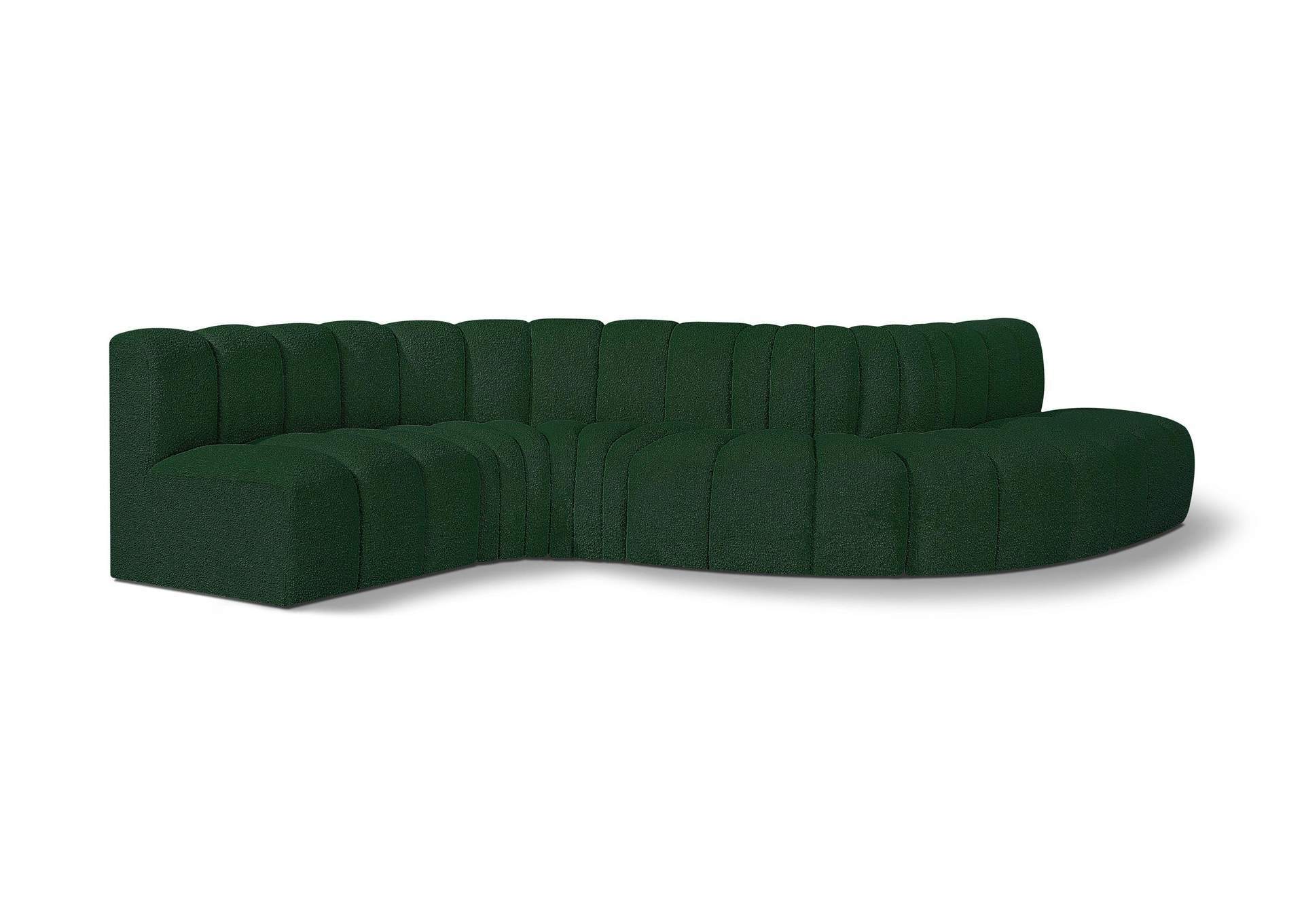 Arc Green Boucle Fabric Modular Sofa,Meridian Furniture