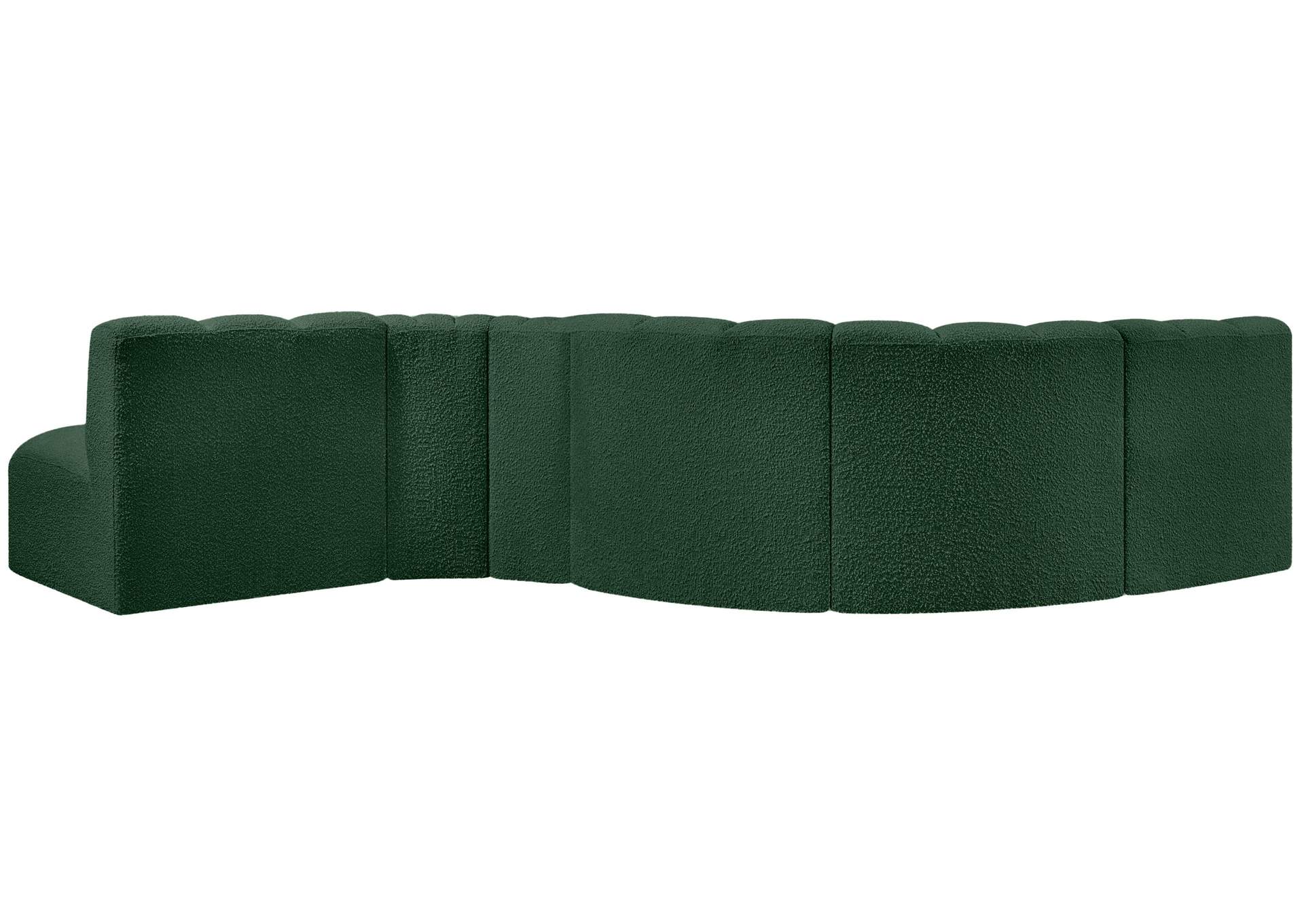 Arc Green Boucle Fabric Modular Sofa,Meridian Furniture