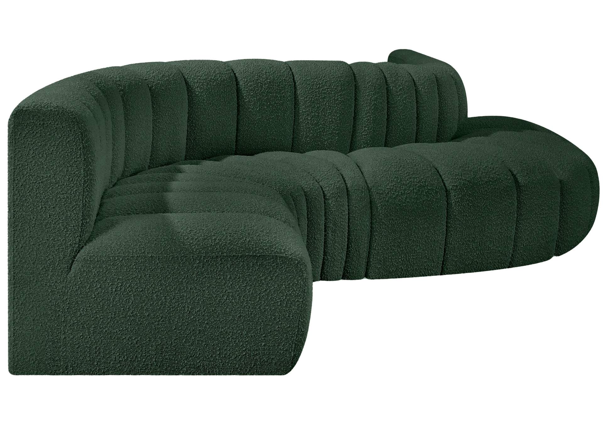 Arc Green Boucle Fabric Modular Sofa,Meridian Furniture