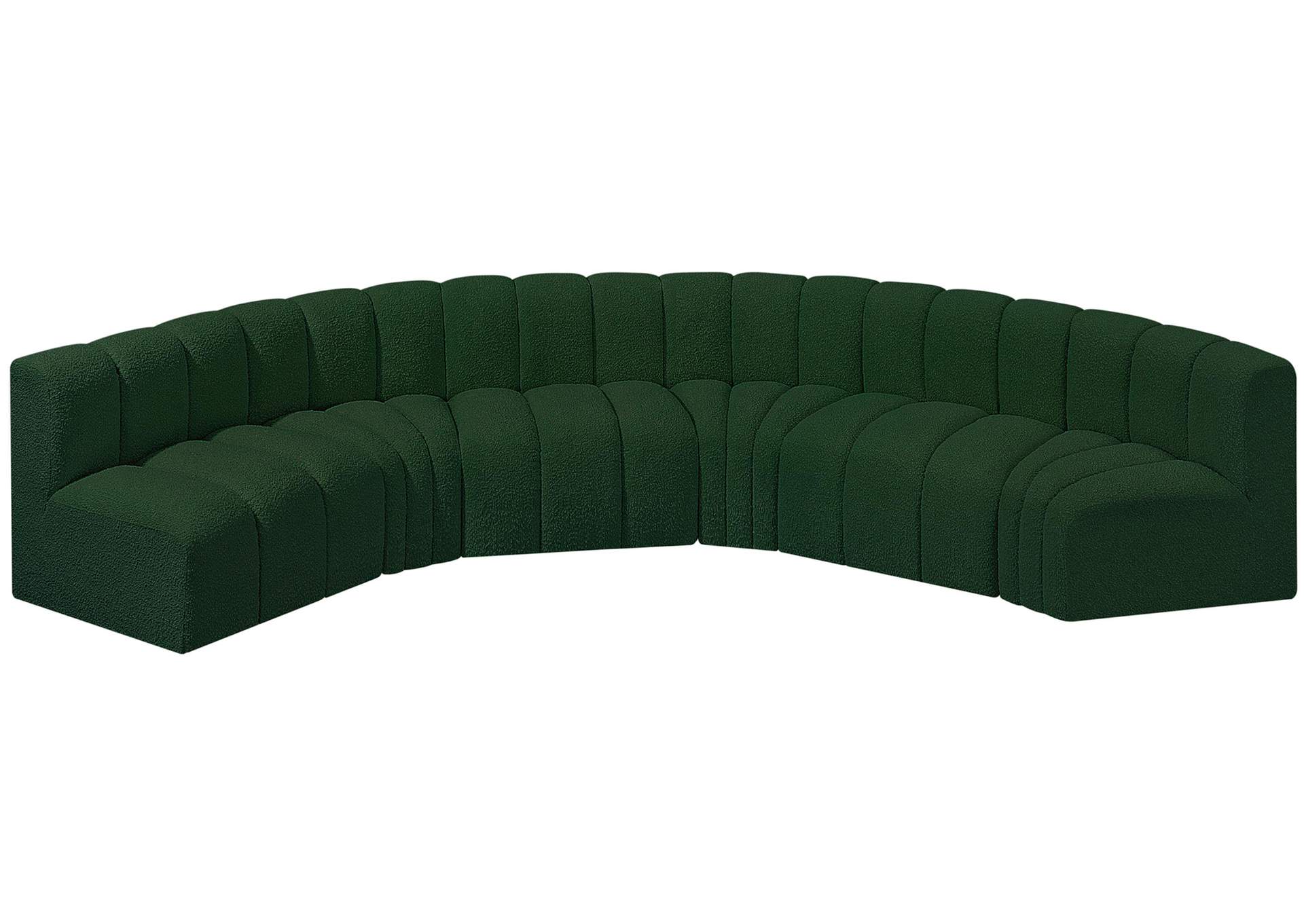 Arc Green Boucle Fabric Modular Sofa,Meridian Furniture