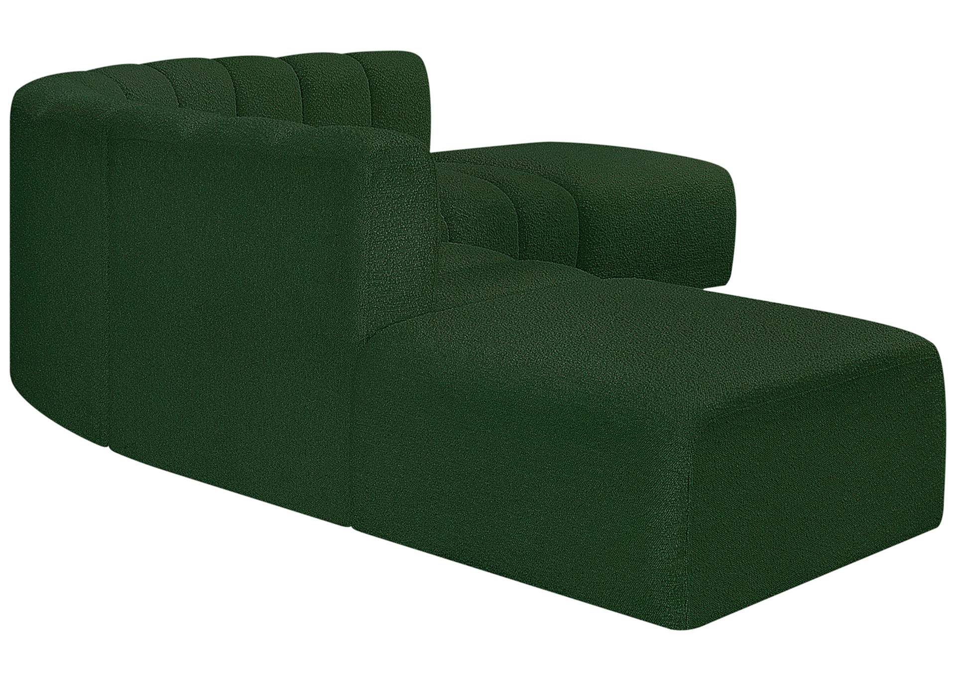 Arc Green Boucle Fabric Modular Sofa,Meridian Furniture