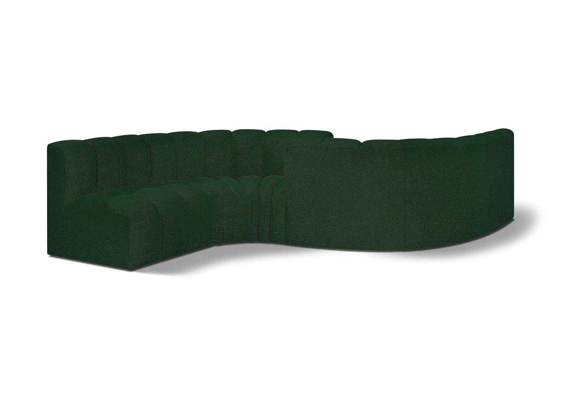 Arc Green Boucle Fabric Modular Sofa,Meridian Furniture