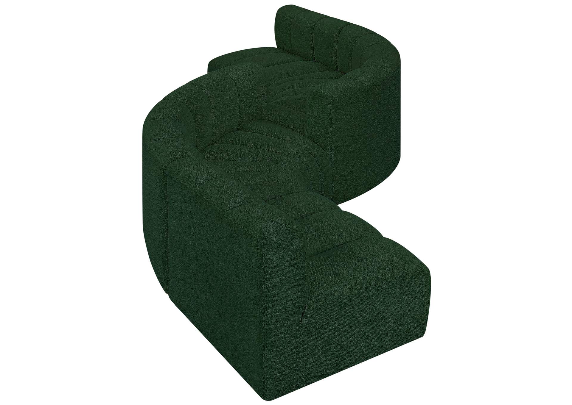 Arc Green Boucle Fabric Modular Sofa,Meridian Furniture