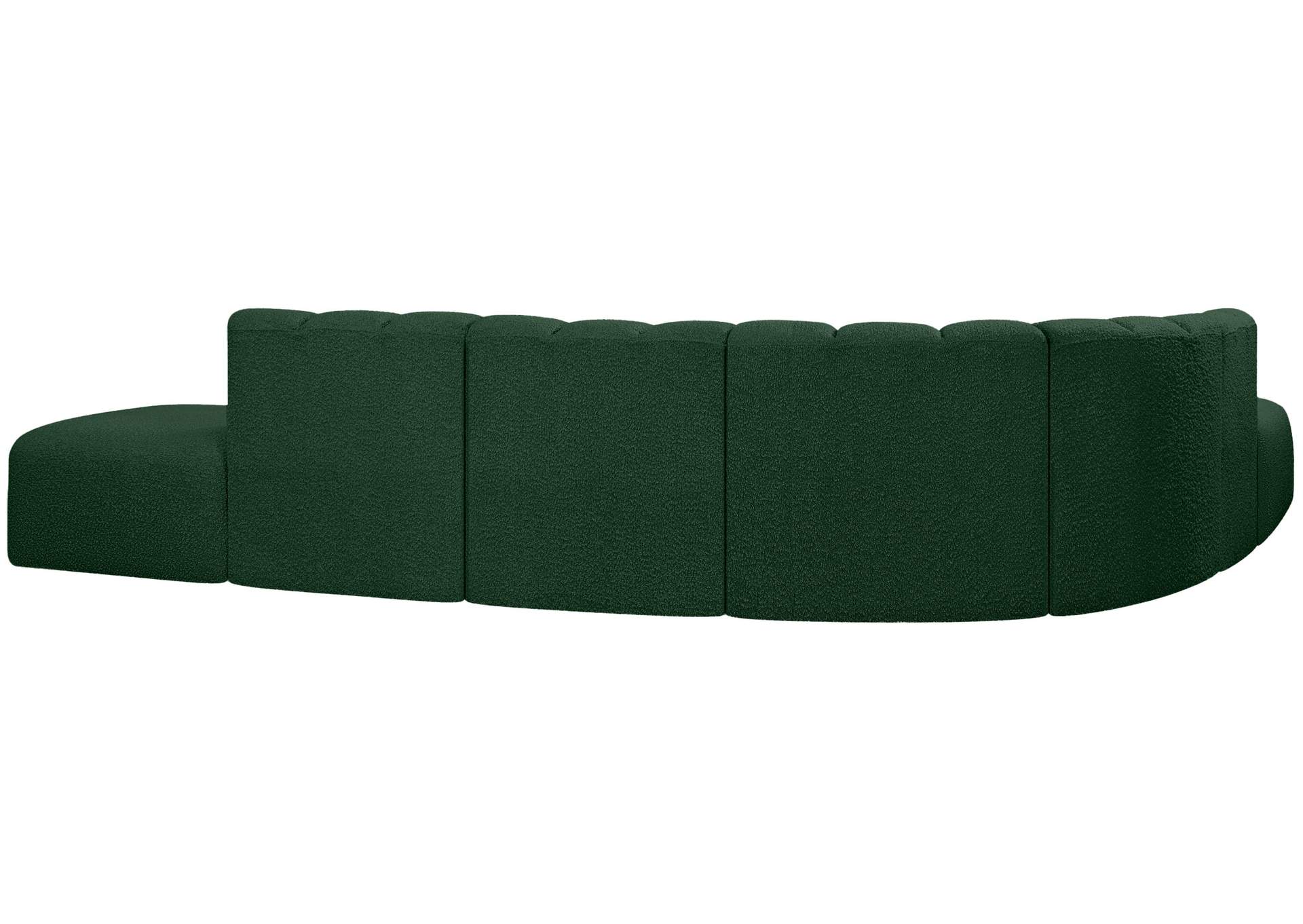 Arc Green Boucle Fabric Modular Sofa,Meridian Furniture