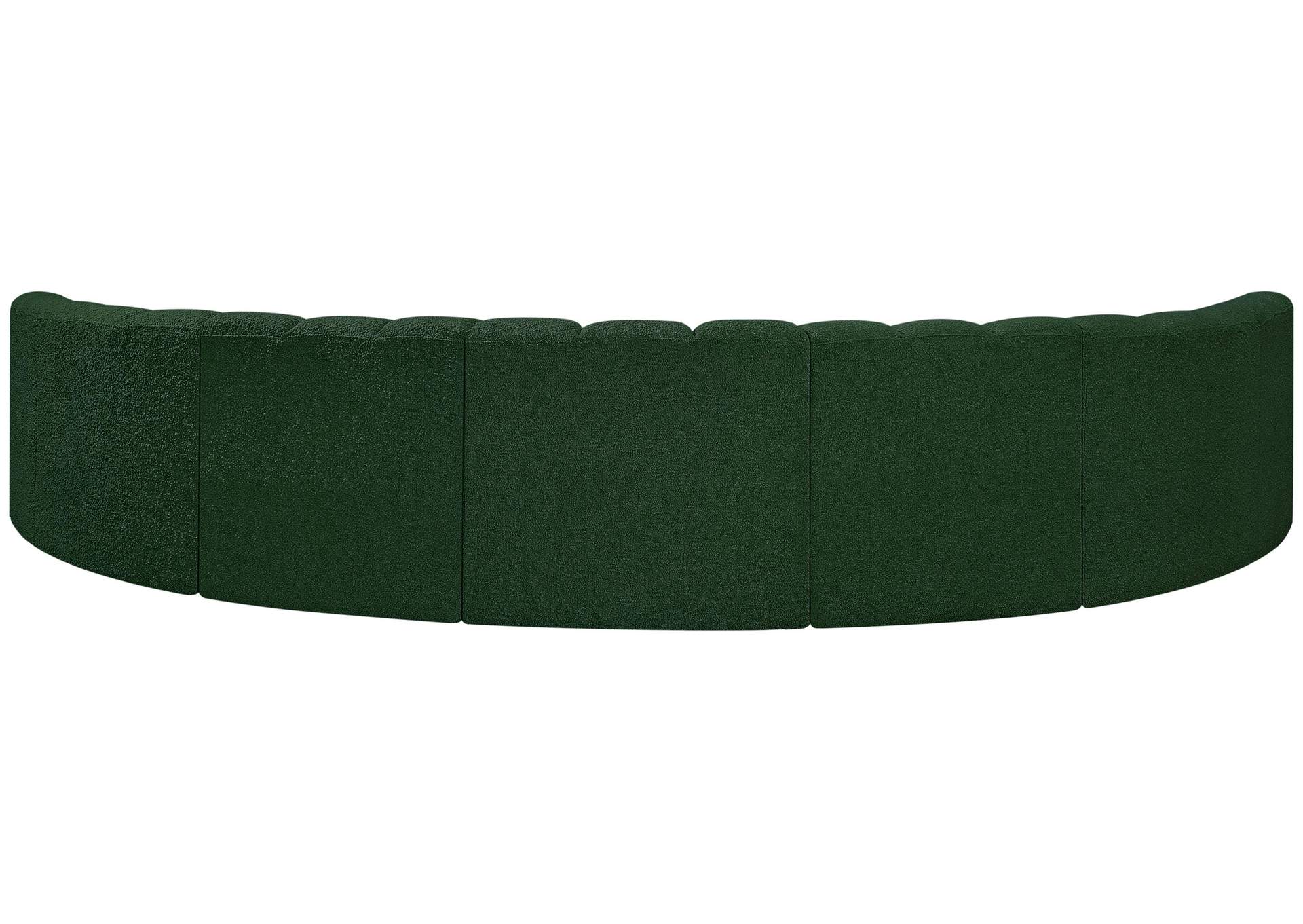 Arc Green Boucle Fabric Modular Sofa,Meridian Furniture