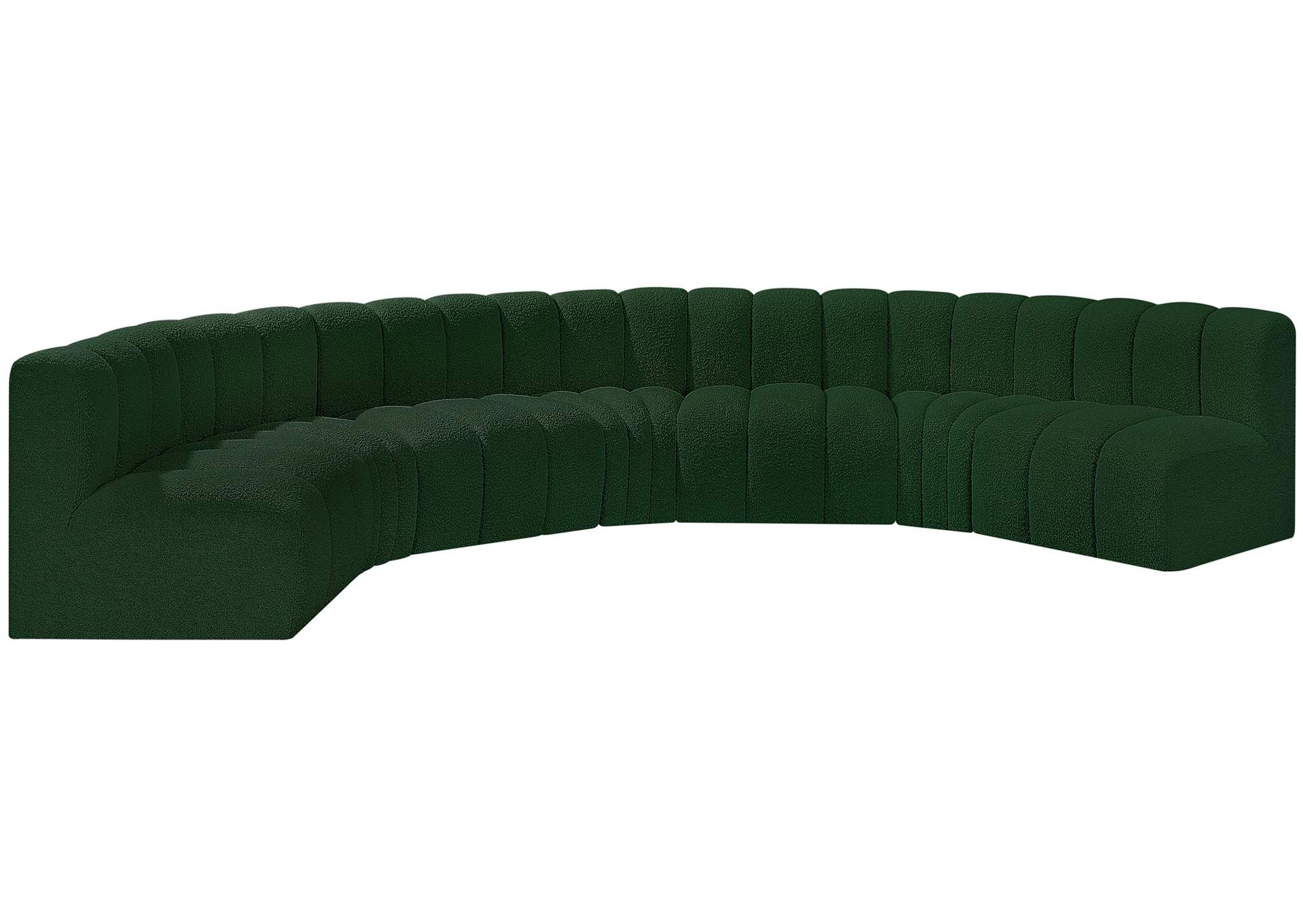 Arc Green Boucle Fabric Modular Sofa,Meridian Furniture