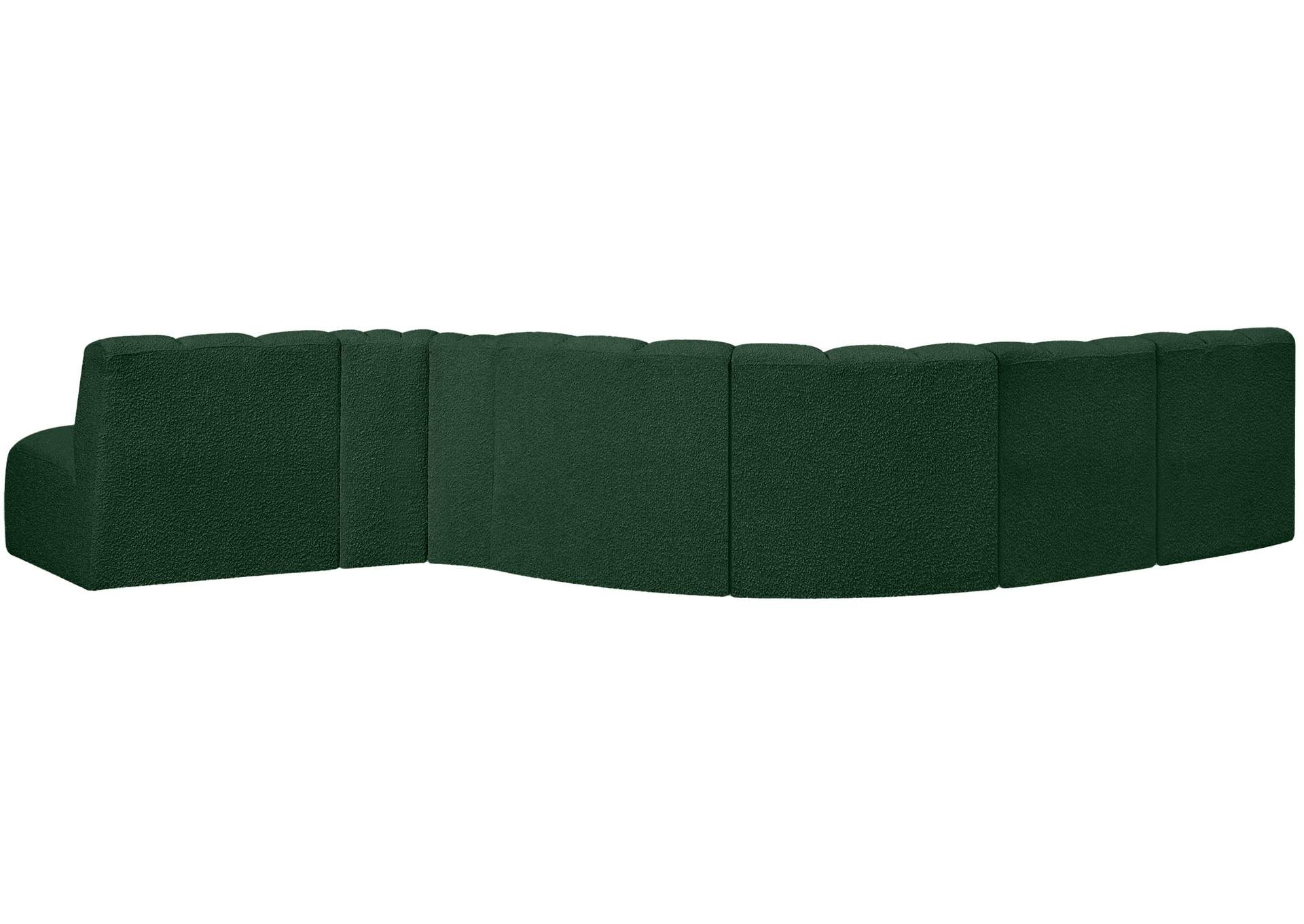 Arc Green Boucle Fabric Modular Sofa,Meridian Furniture