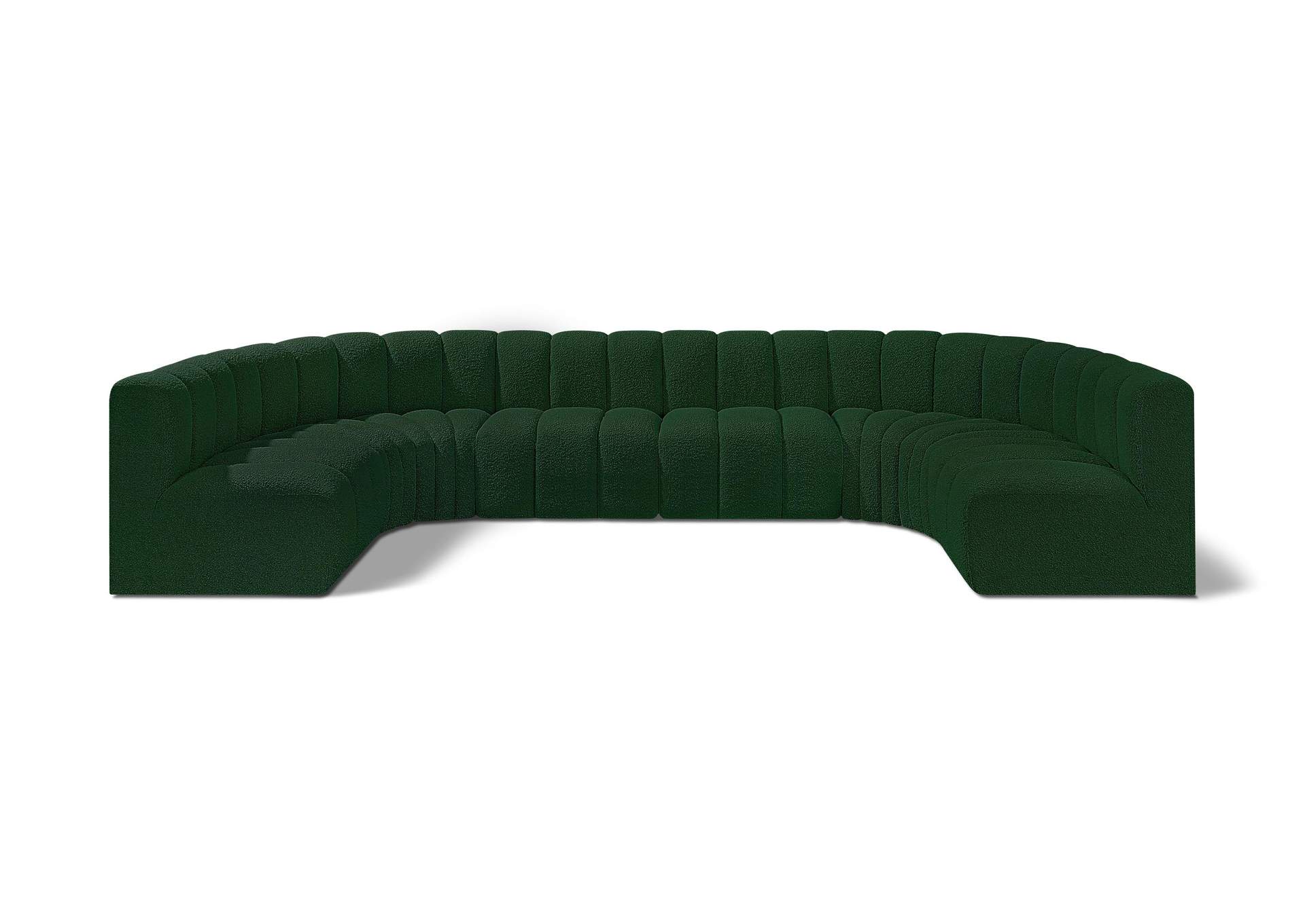 Arc Green Boucle Fabric Modular Sofa,Meridian Furniture