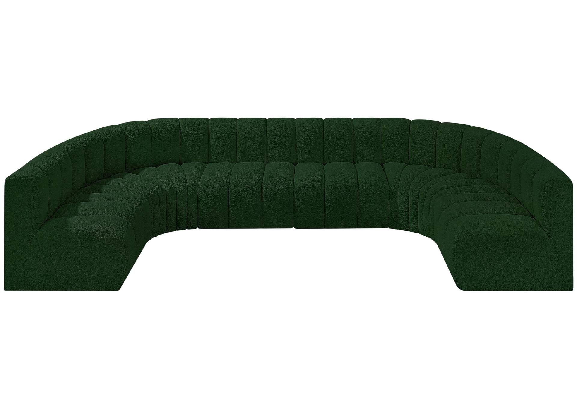 Arc Green Boucle Fabric Modular Sofa,Meridian Furniture