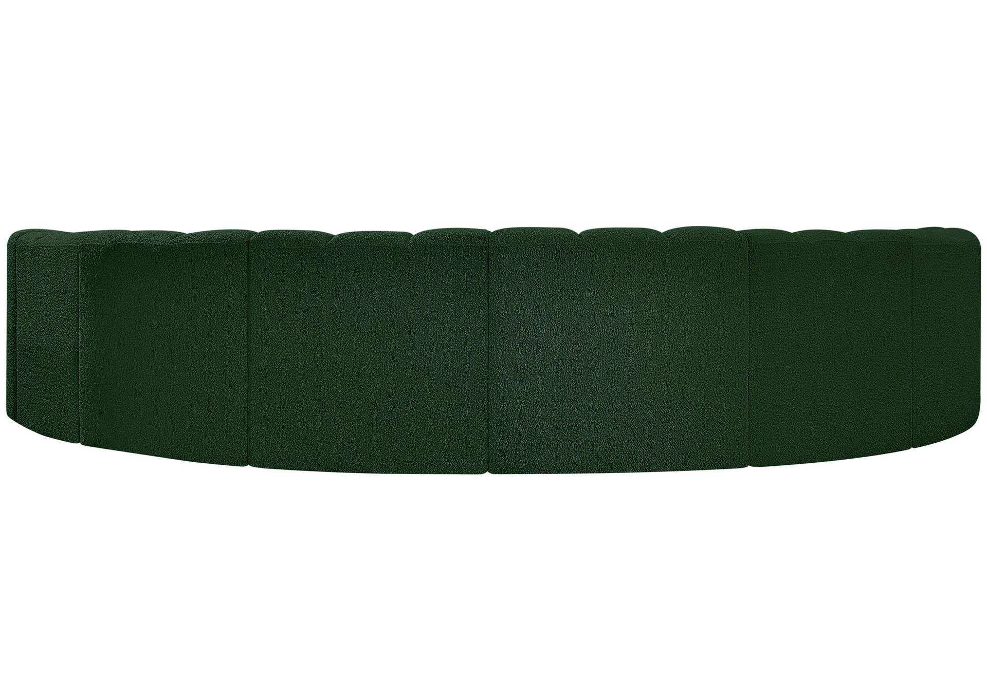 Arc Green Boucle Fabric Modular Sofa,Meridian Furniture