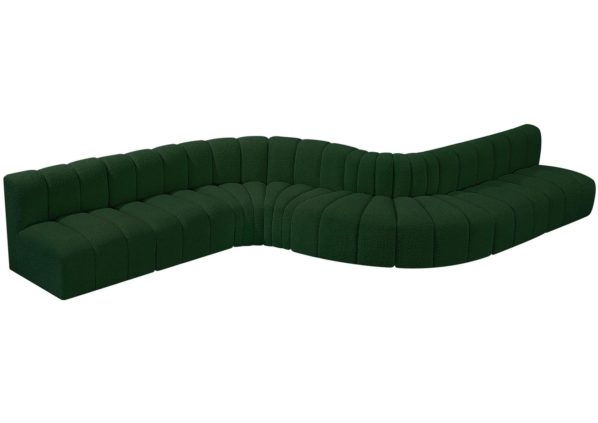 Arc Green Boucle Fabric Modular Sofa,Meridian Furniture