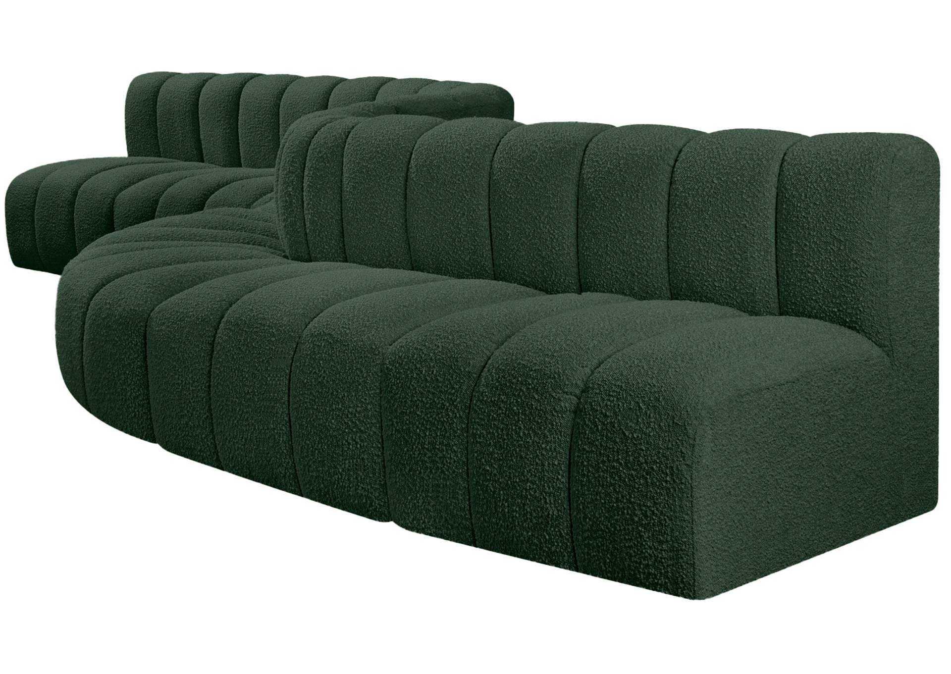 Arc Green Boucle Fabric Modular Sofa,Meridian Furniture