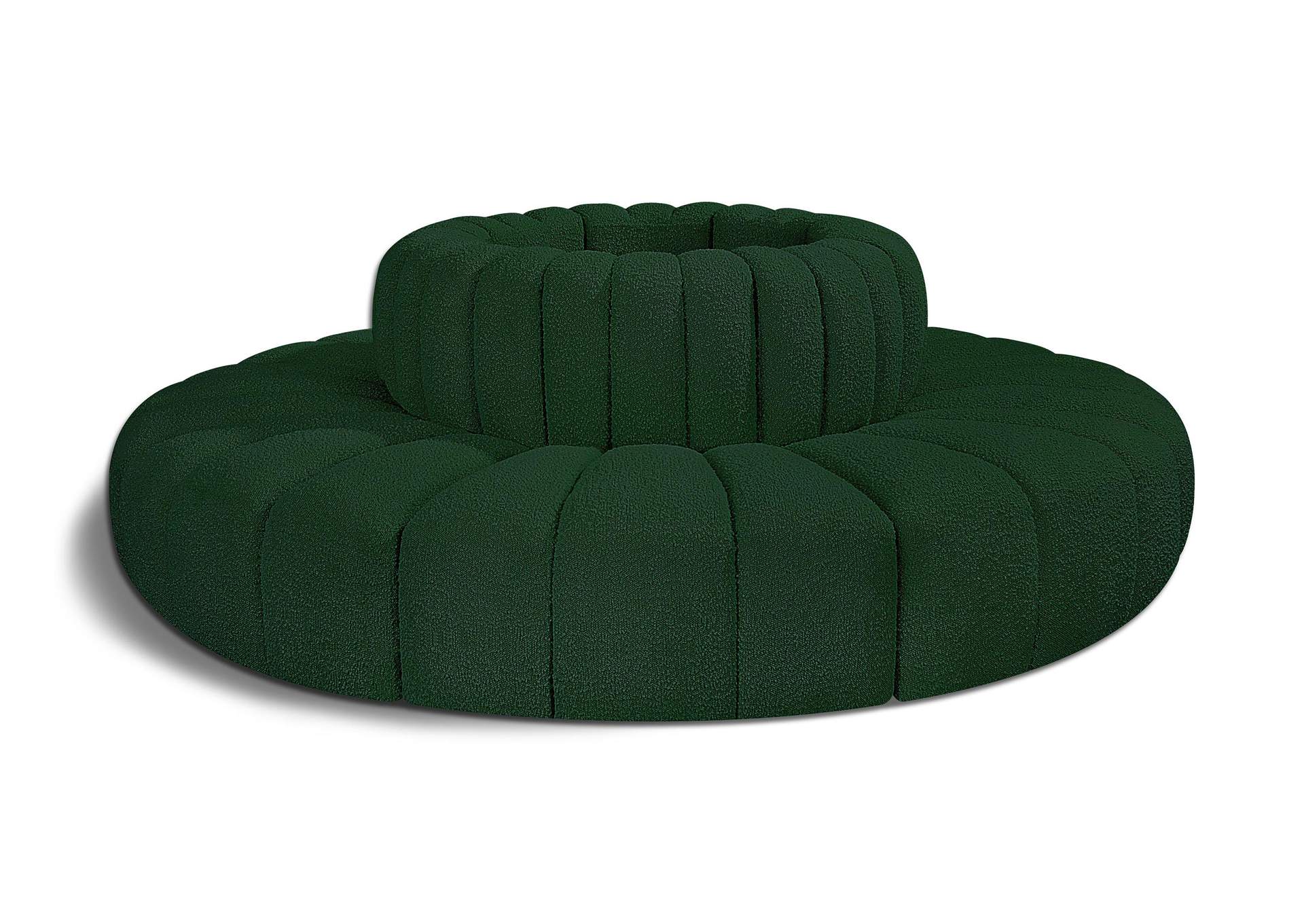 Arc Green Boucle Fabric Modular Sofa,Meridian Furniture