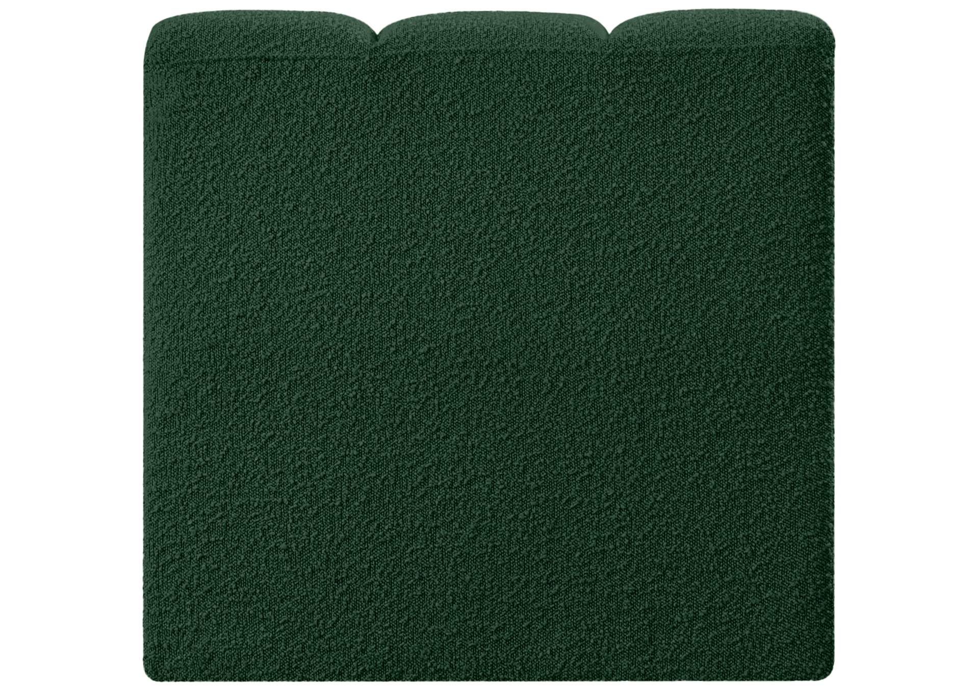 Arc Green Boucle Fabric Straight Chair,Meridian Furniture