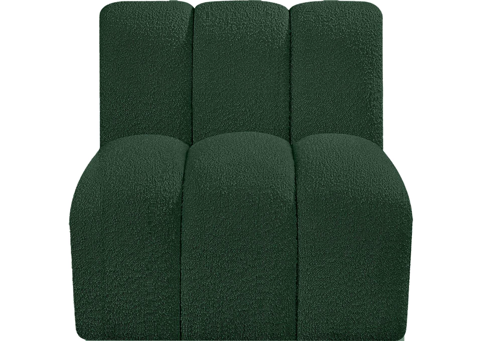 Arc Green Boucle Fabric Straight Chair,Meridian Furniture