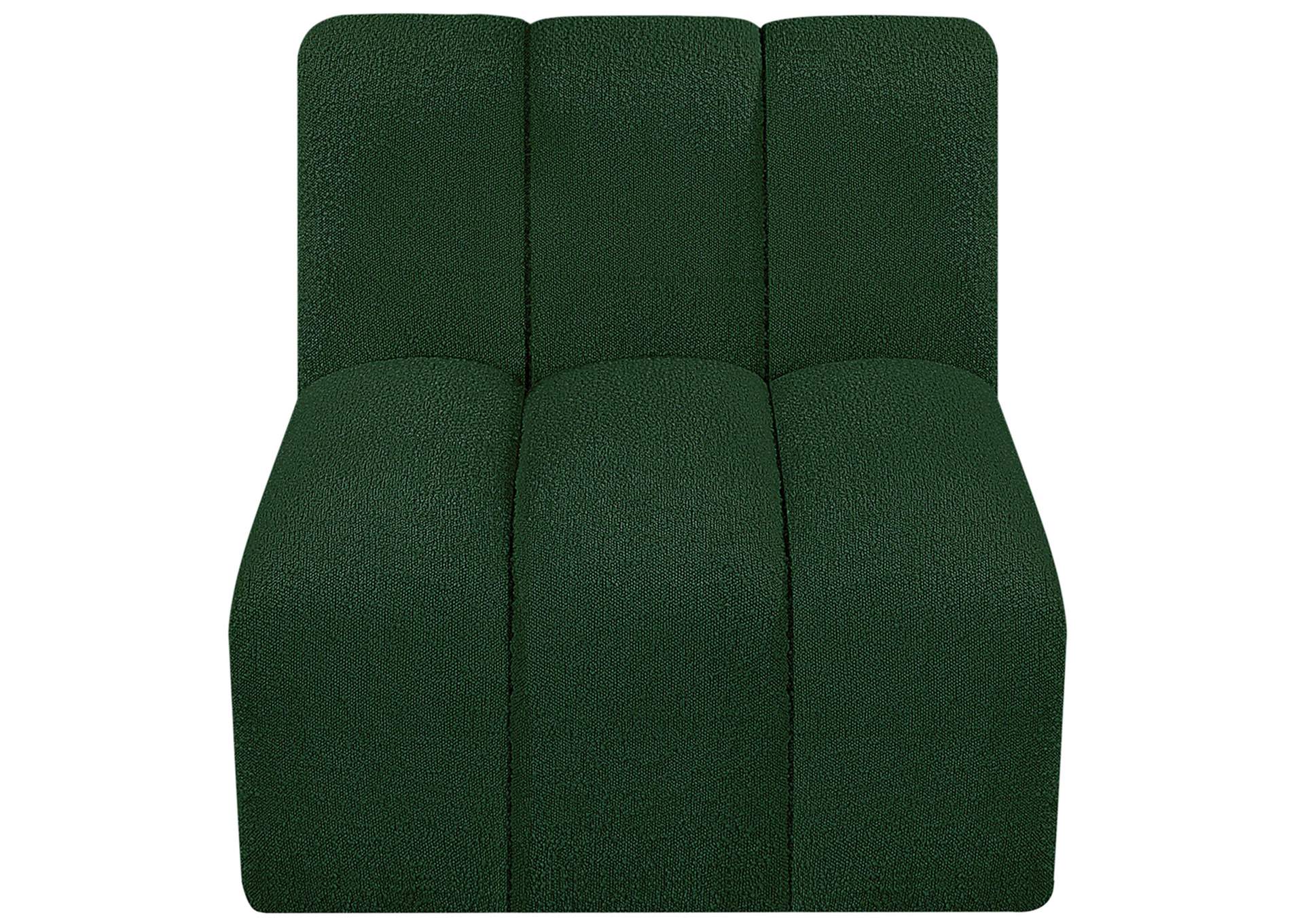 Arc Green Boucle Fabric Straight Chair,Meridian Furniture