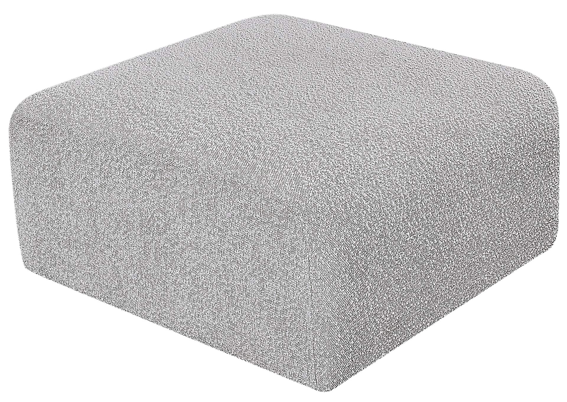 Arc Grey Boucle Fabric Ottoman,Meridian Furniture