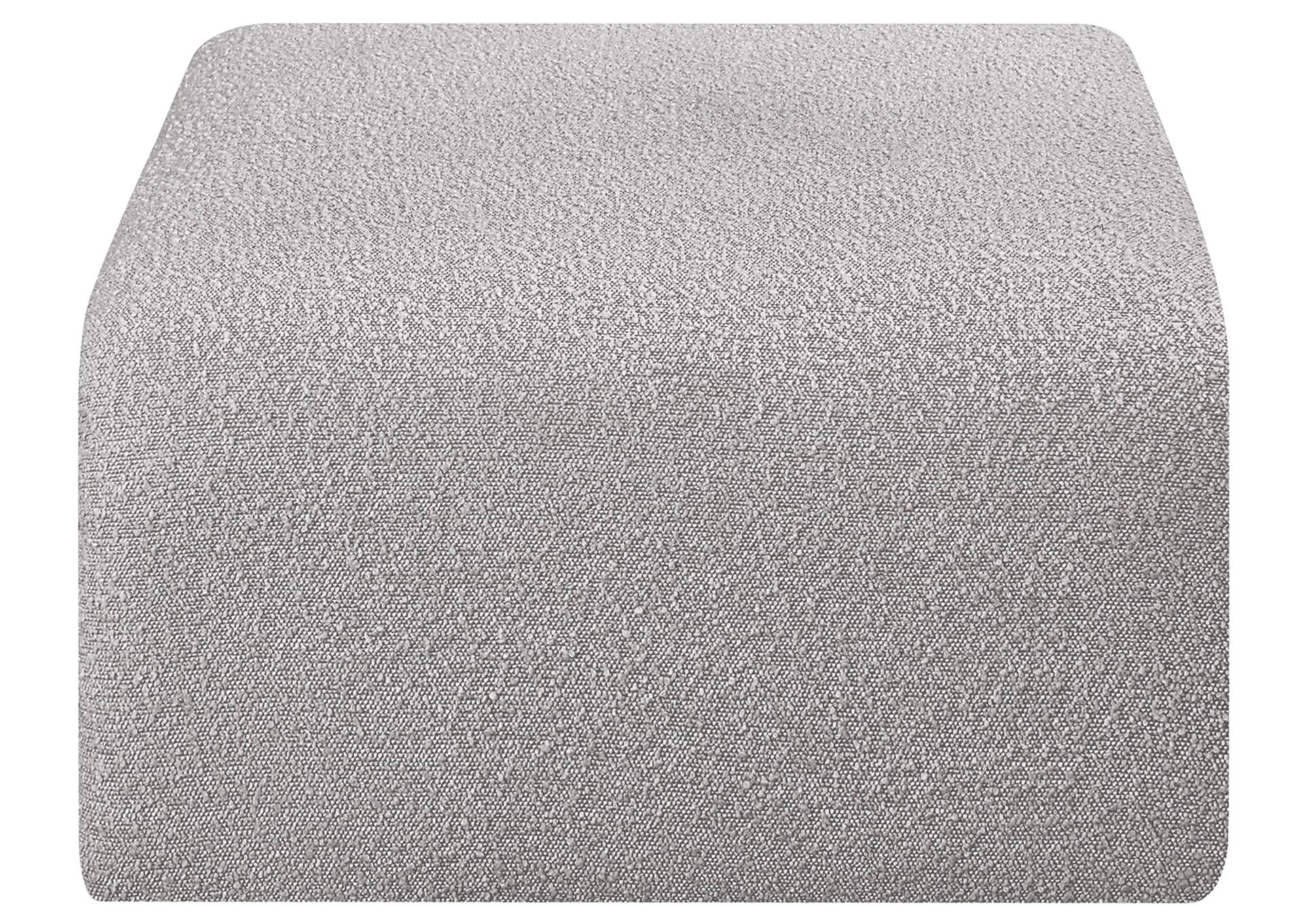 Arc Grey Boucle Fabric Ottoman,Meridian Furniture