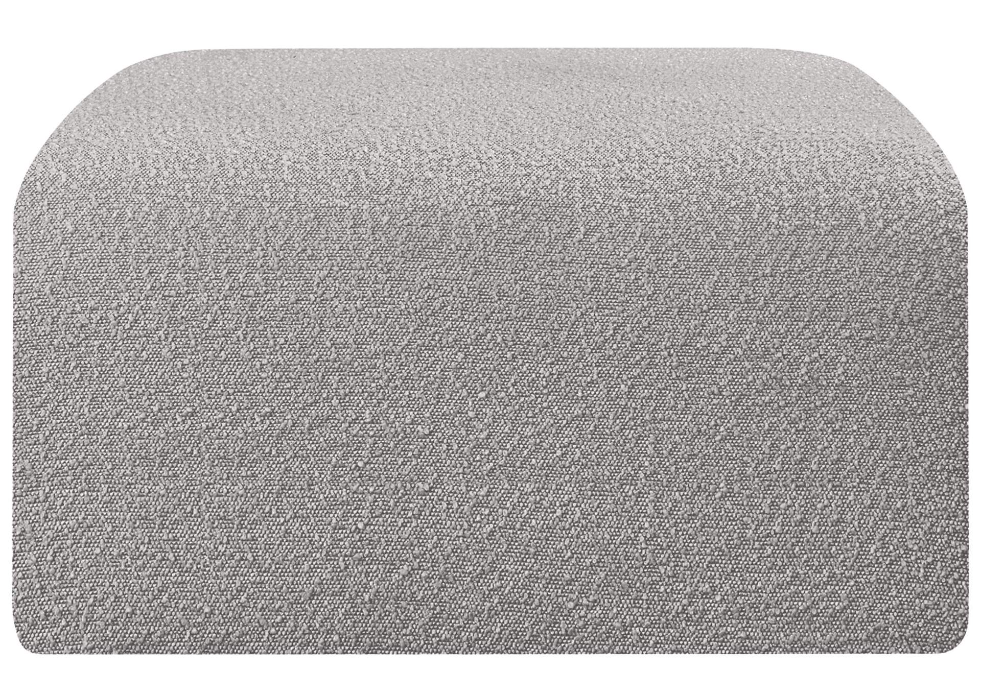 Arc Grey Boucle Fabric Ottoman,Meridian Furniture