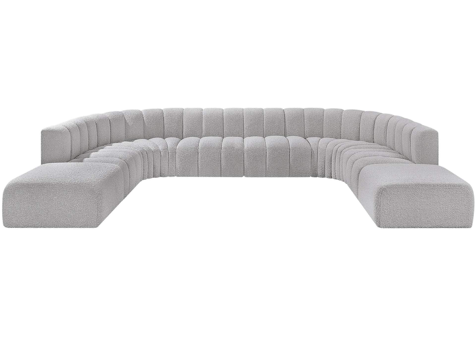 Arc Grey Boucle Fabric Modular Sofa,Meridian Furniture