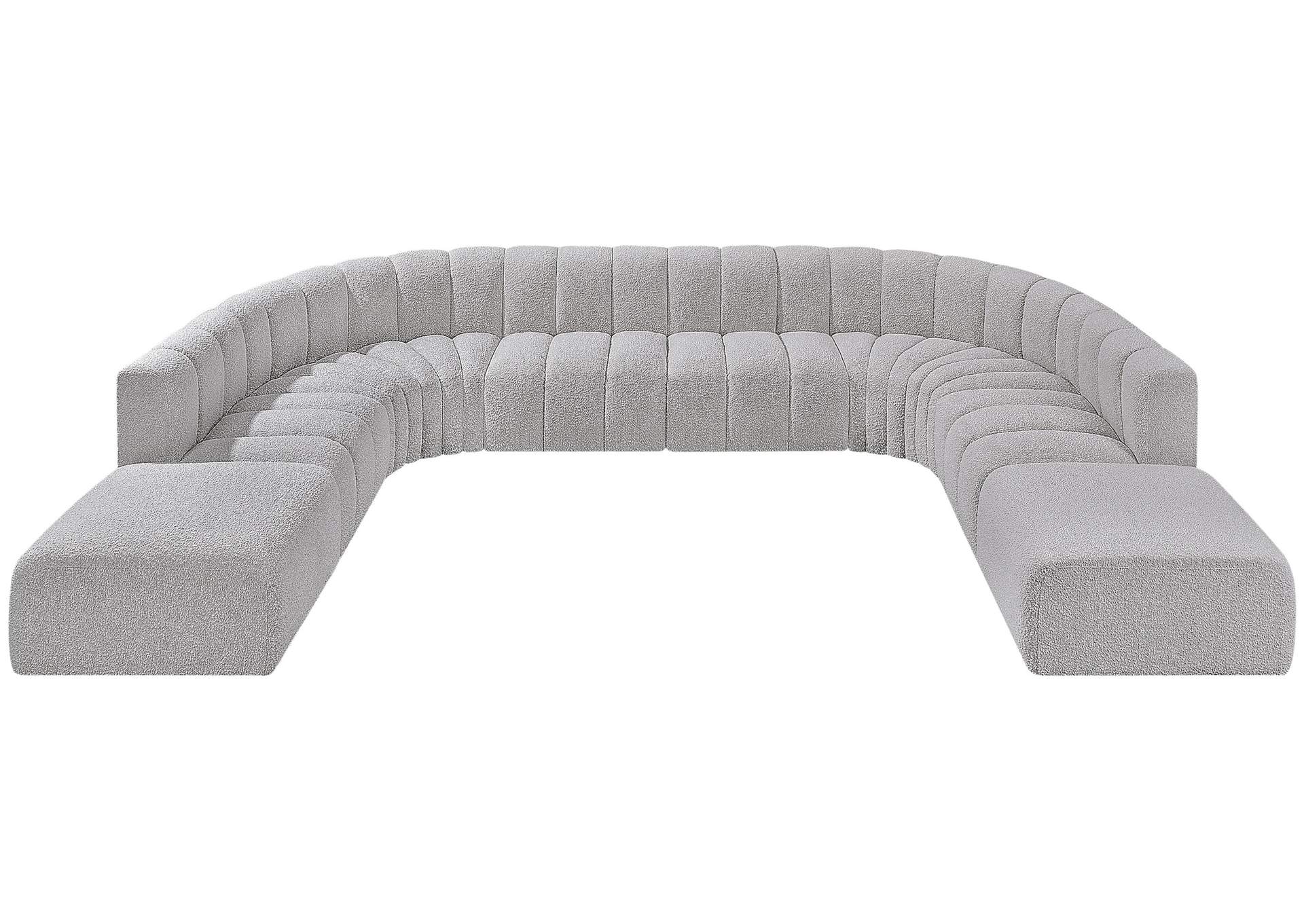 Arc Grey Boucle Fabric Modular Sofa,Meridian Furniture